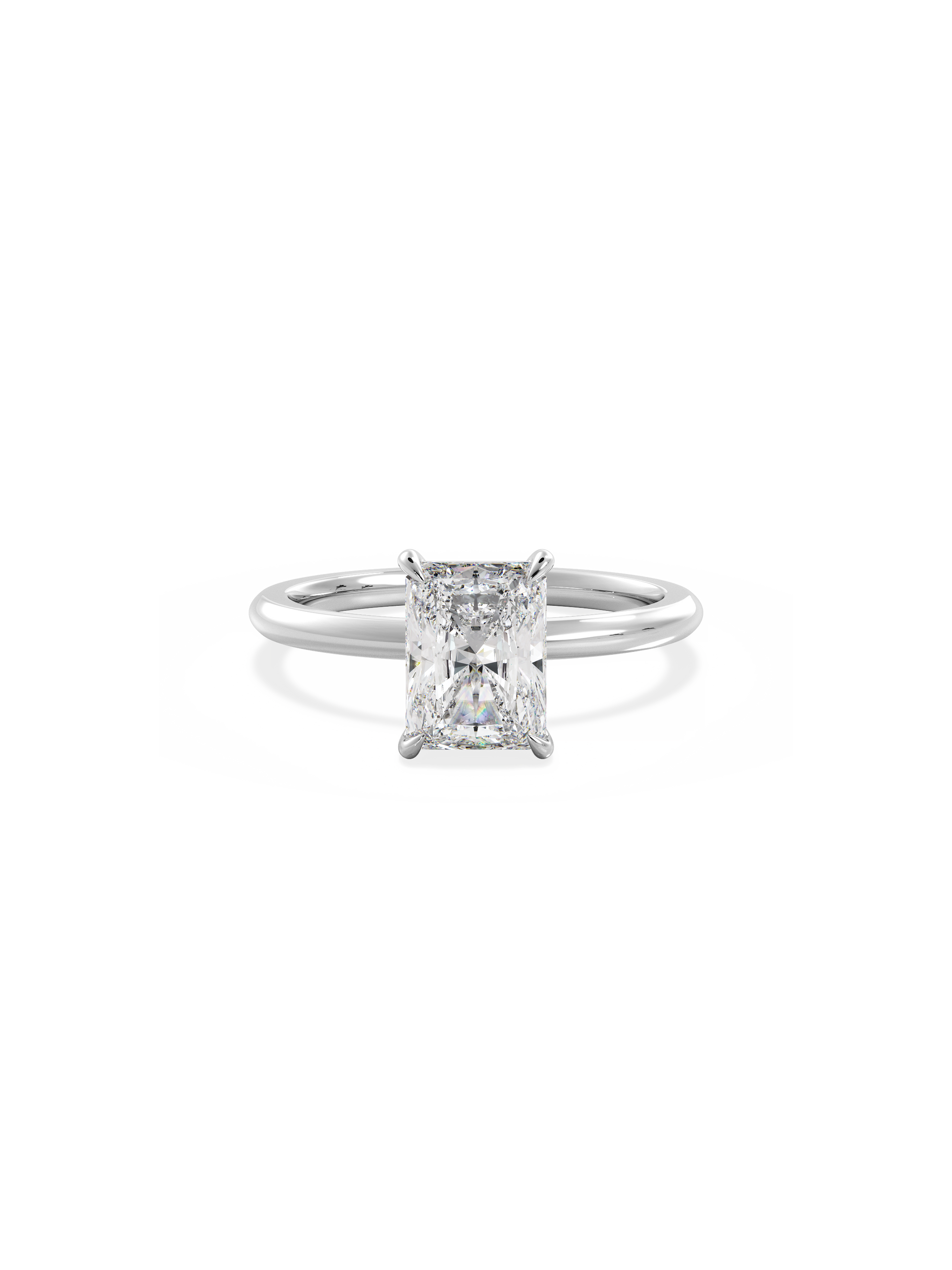 2 CT Round Three Stones Lab Grown Diamond Engagement Ring