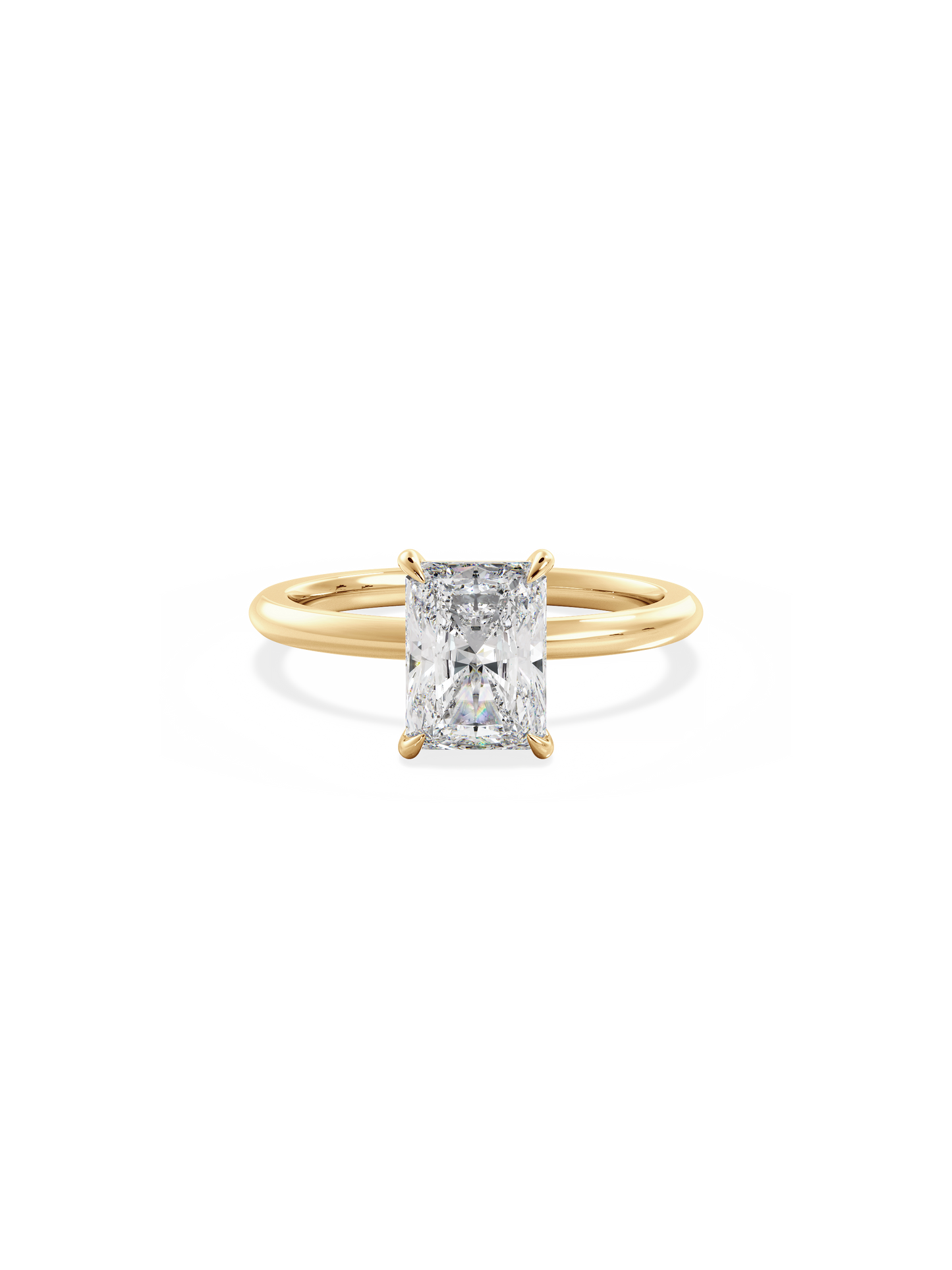 2 CT Round Three Stones Lab Grown Diamond Engagement Ring