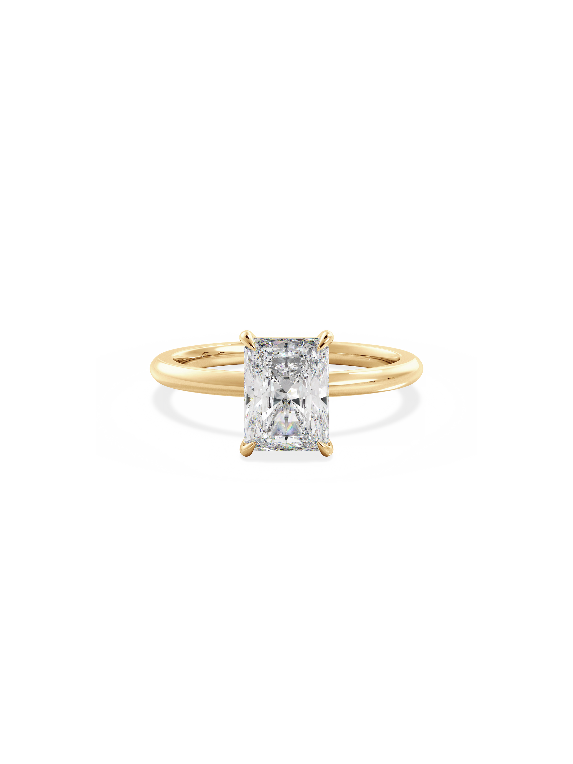 2 CT Round Three Stones Lab Grown Diamond Engagement Ring