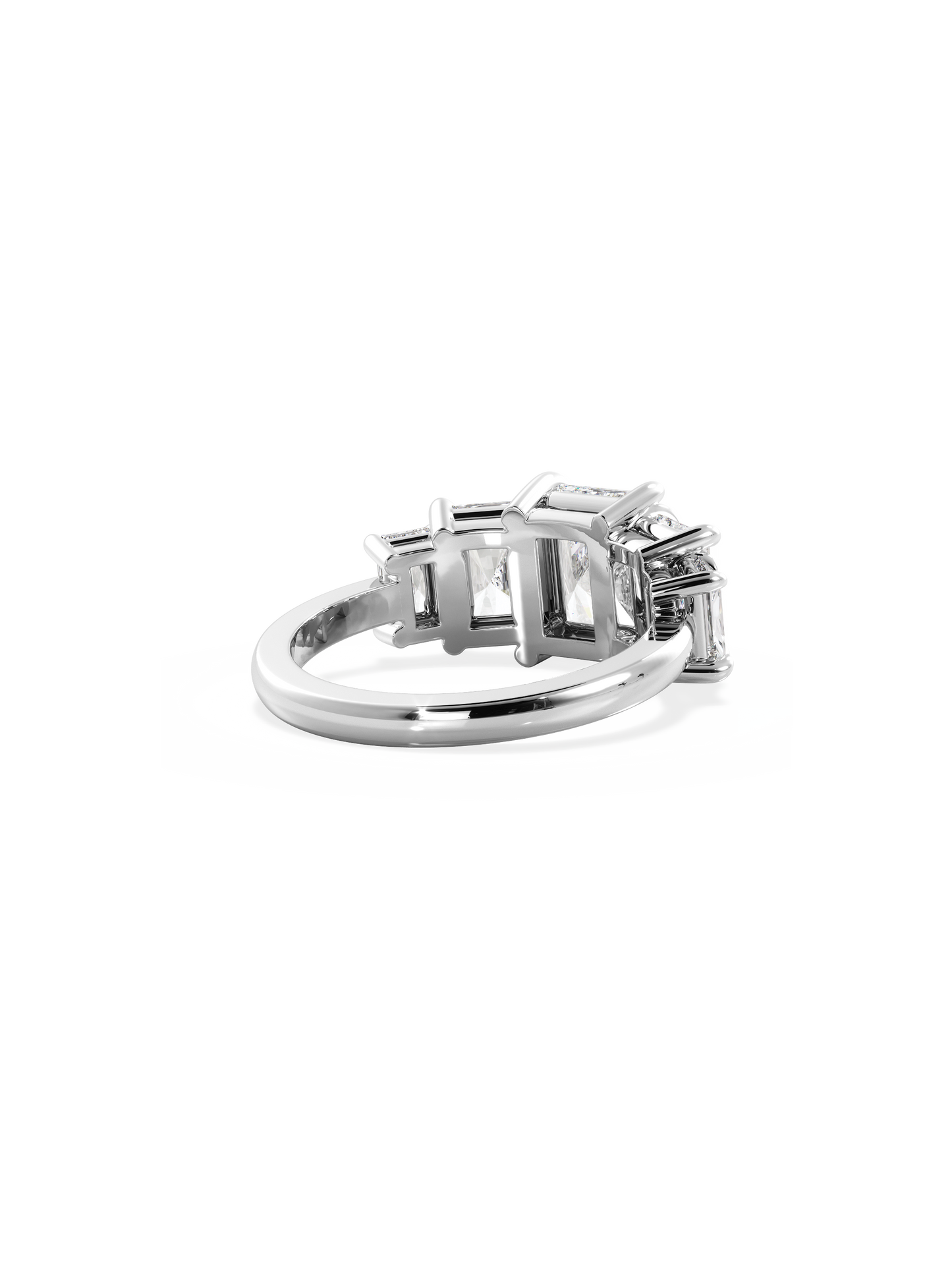 2 CT Round Three Stones Lab Grown Diamond Engagement Ring