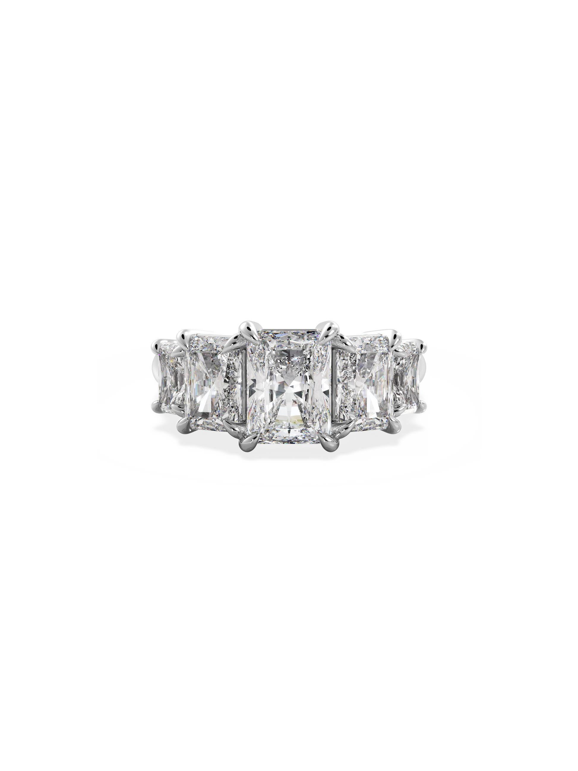 2 CT Round Three Stones Lab Grown Diamond Engagement Ring