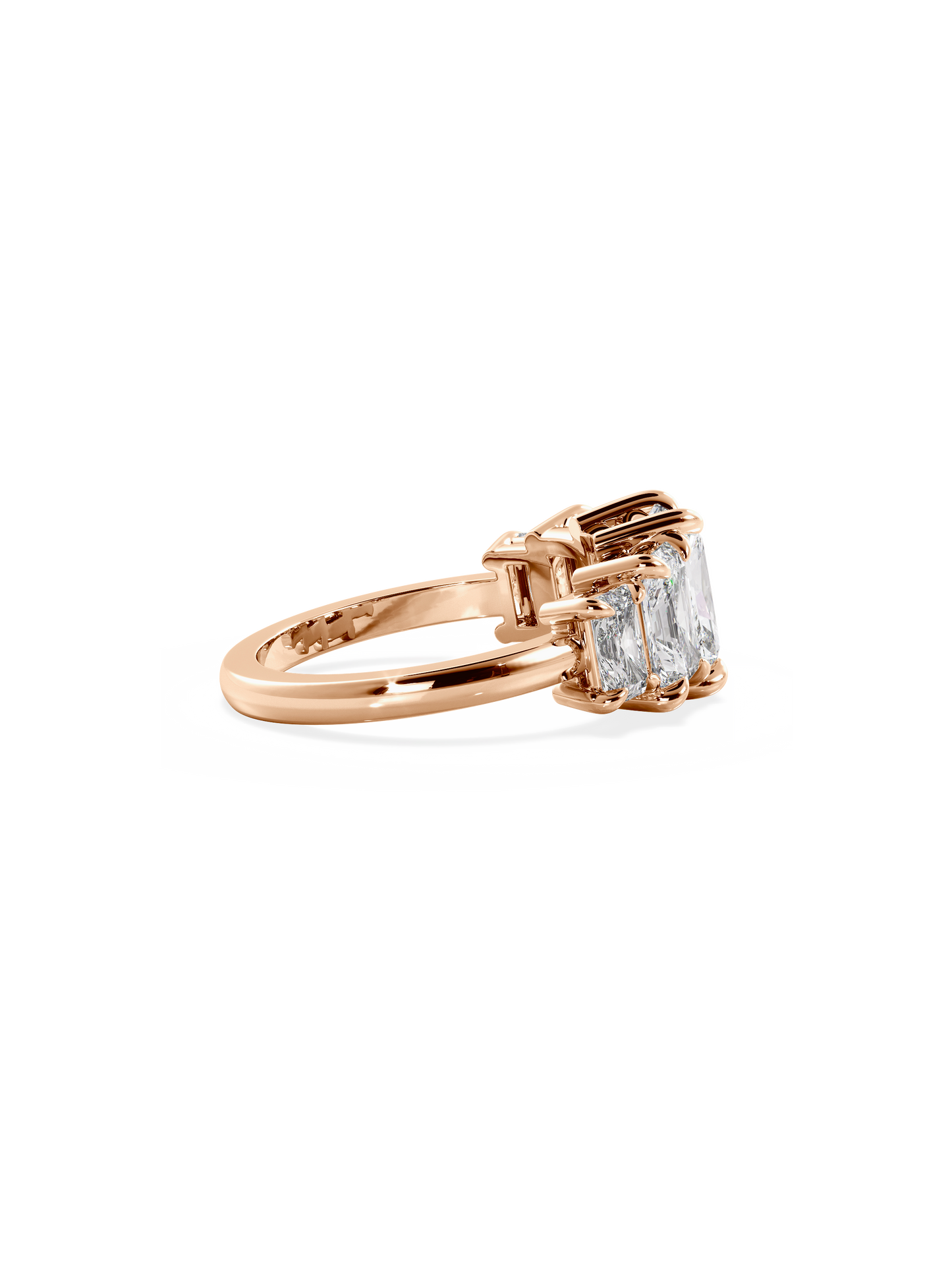 2 CT Round Three Stones Lab Grown Diamond Engagement Ring