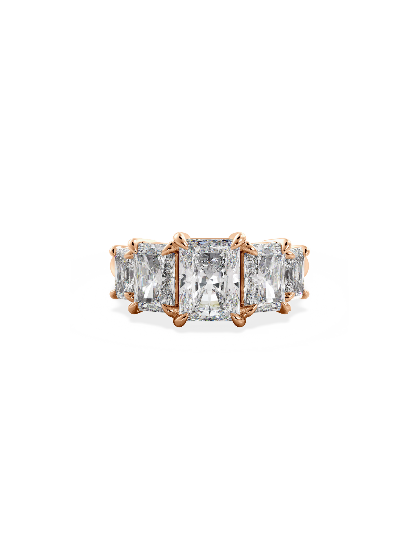 2 CT Round Three Stones Lab Grown Diamond Engagement Ring