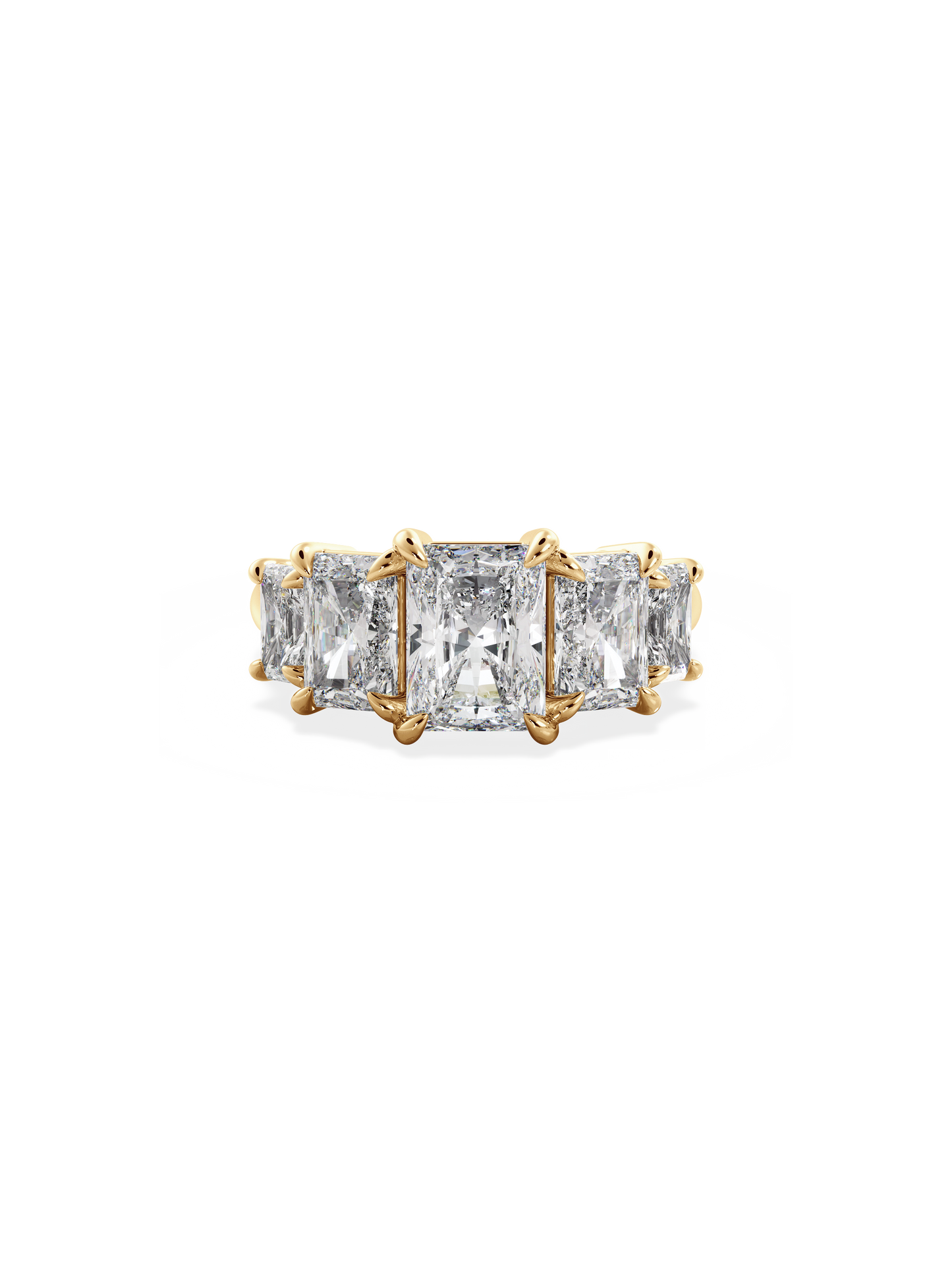 2 CT Round Three Stones Lab Grown Diamond Engagement Ring