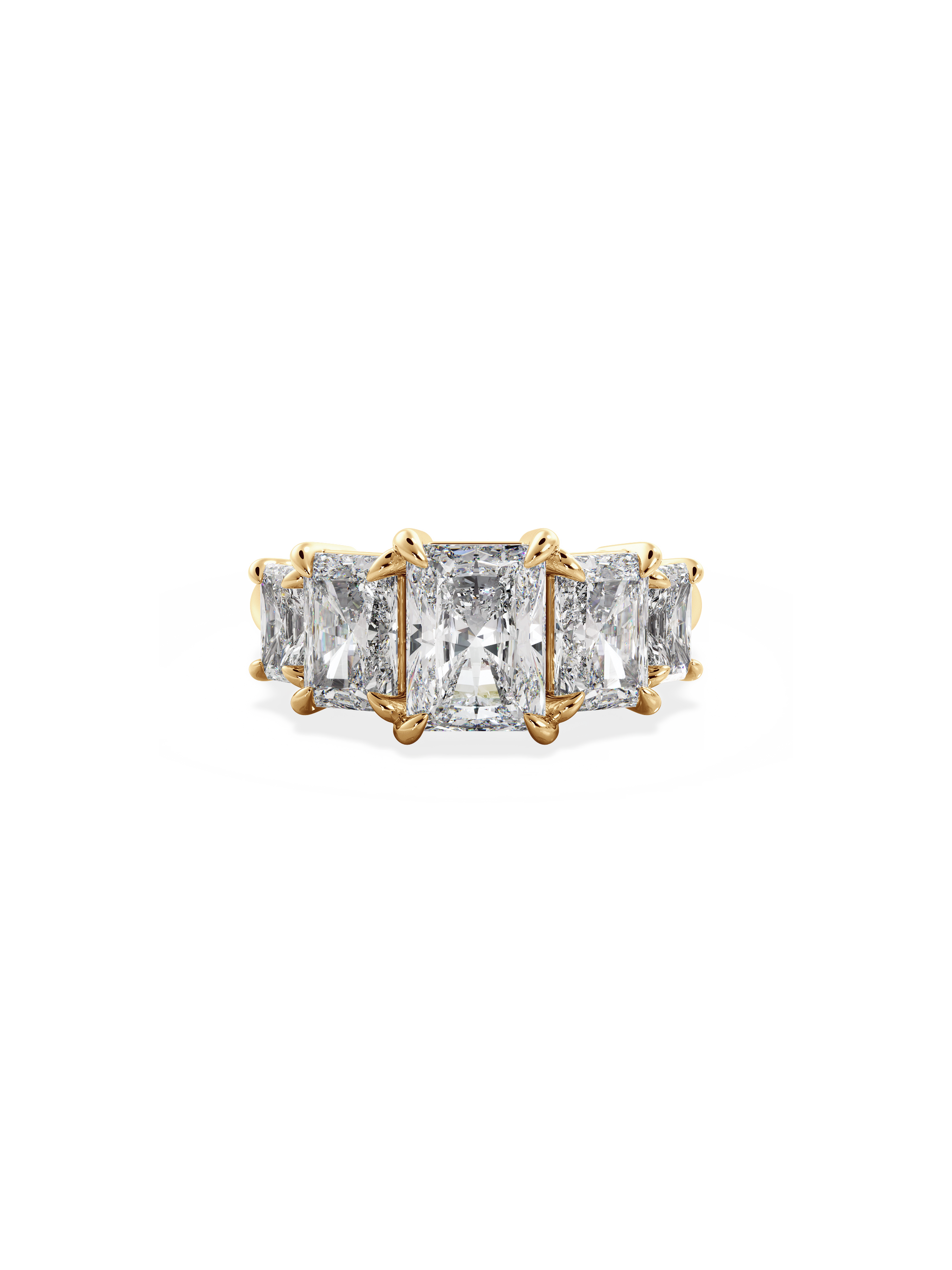 2 CT Round Three Stones Lab Grown Diamond Engagement Ring