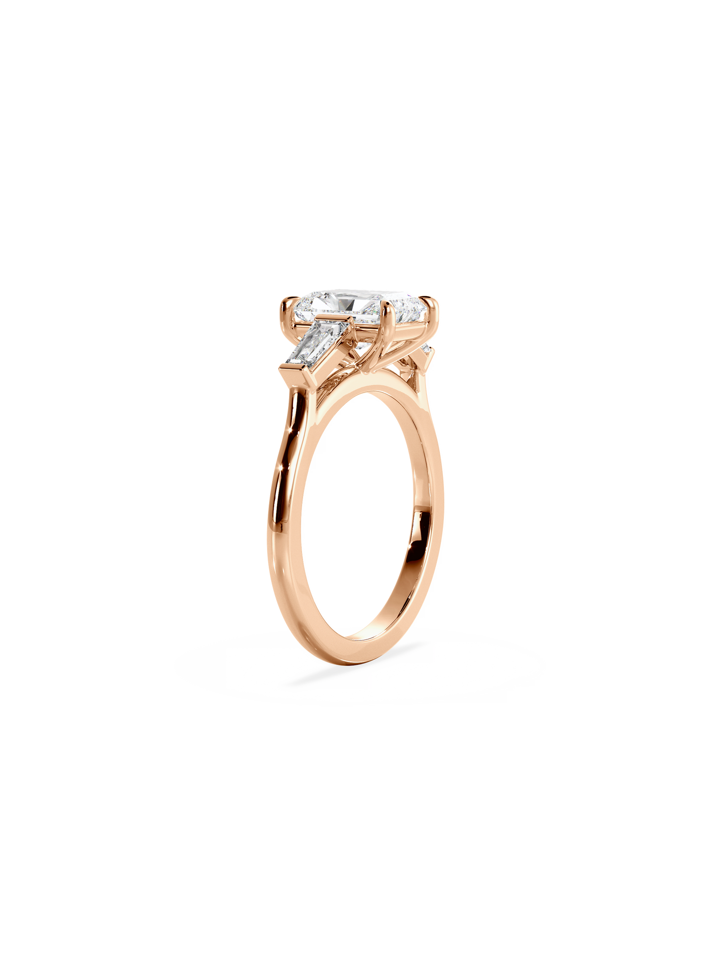2 CT Round Three Stones Lab Grown Diamond Engagement Ring