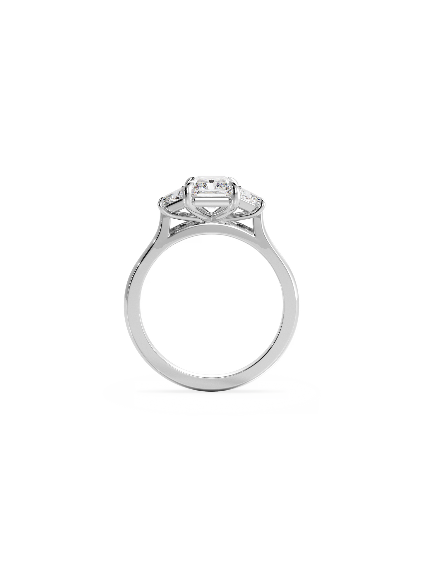 2 CT Round Three Stones Lab Grown Diamond Engagement Ring