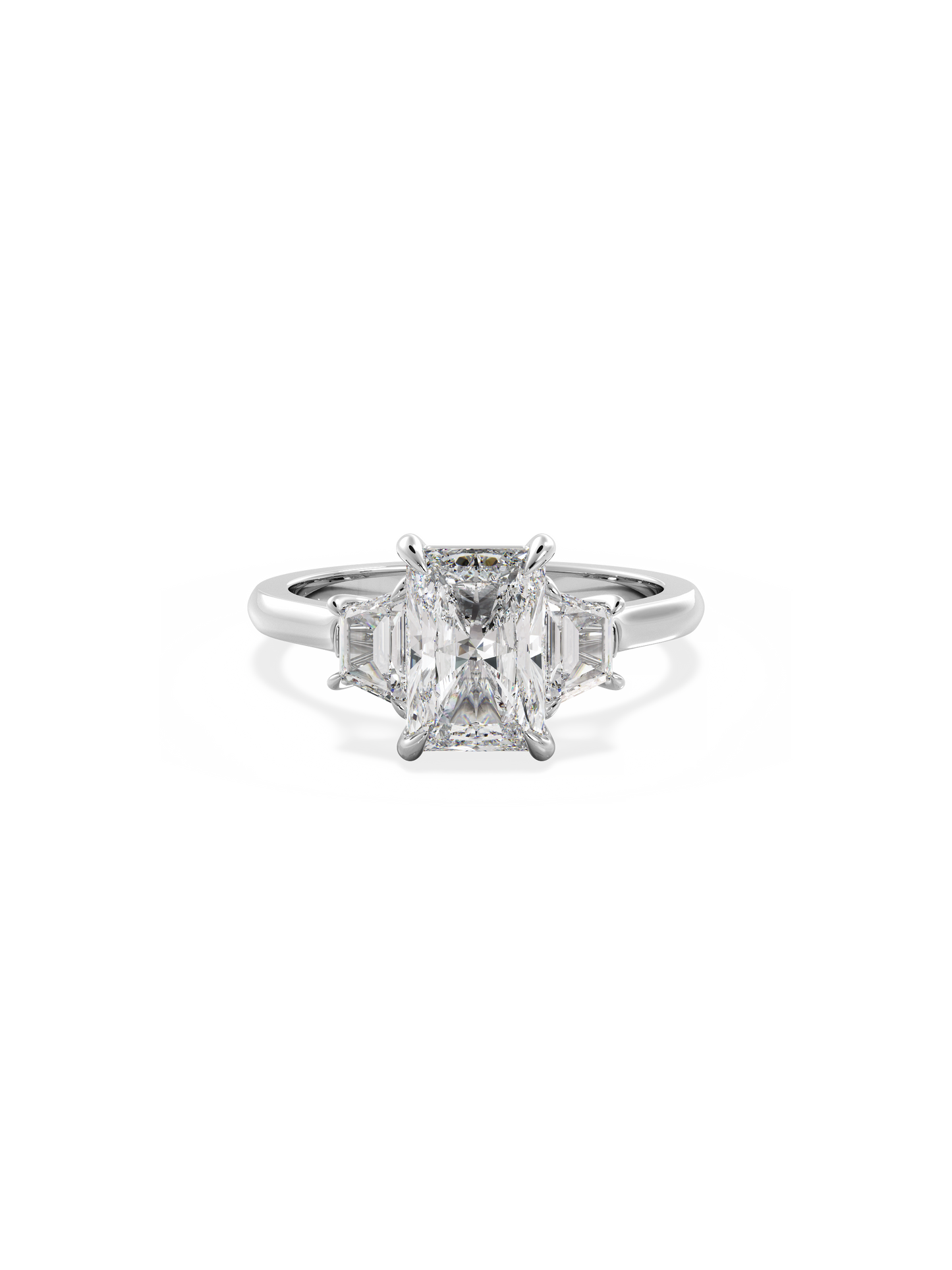 2 CT Round Three Stones Lab Grown Diamond Engagement Ring