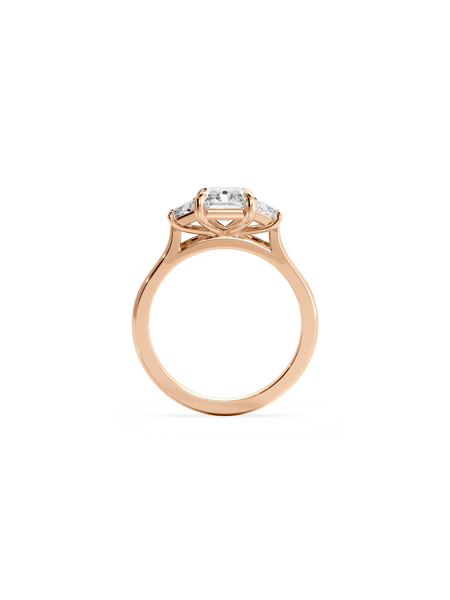 2 CT Round Three Stones Lab Grown Diamond Engagement Ring