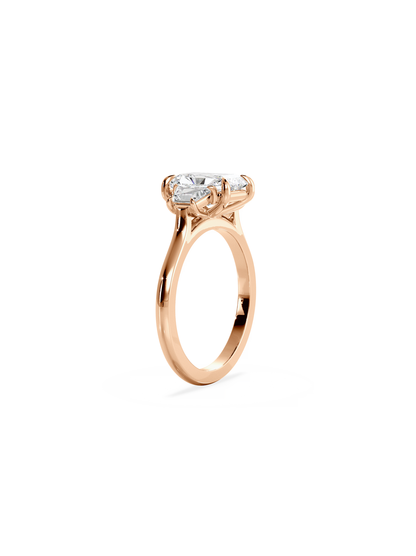 2 CT Round Three Stones Lab Grown Diamond Engagement Ring