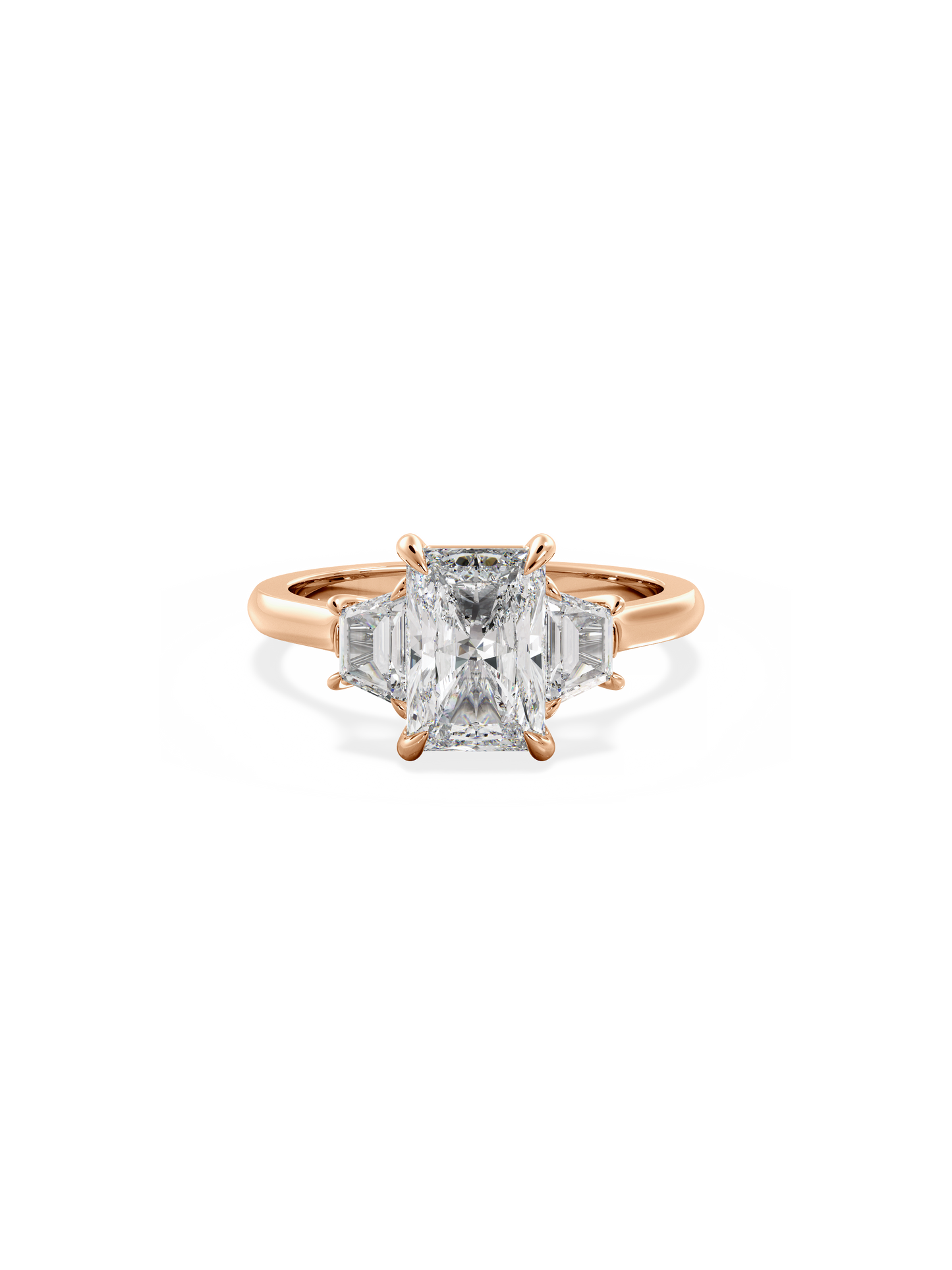 2 CT Round Three Stones Lab Grown Diamond Engagement Ring