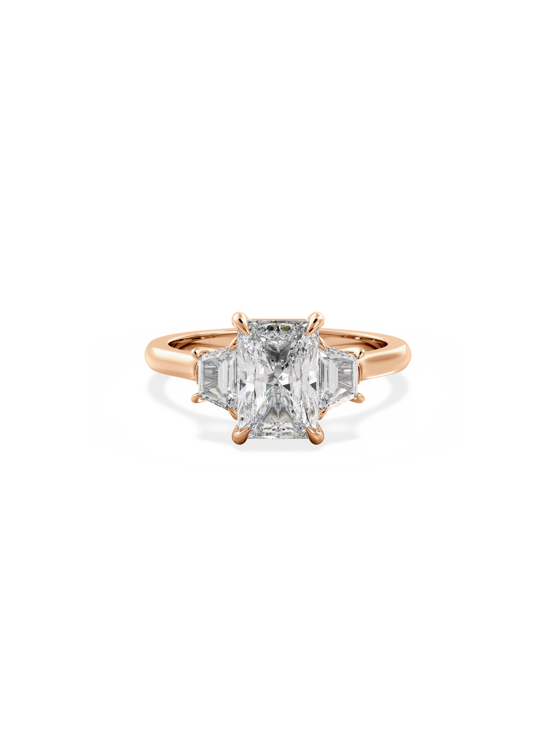 2 CT Round Three Stones Lab Grown Diamond Engagement Ring