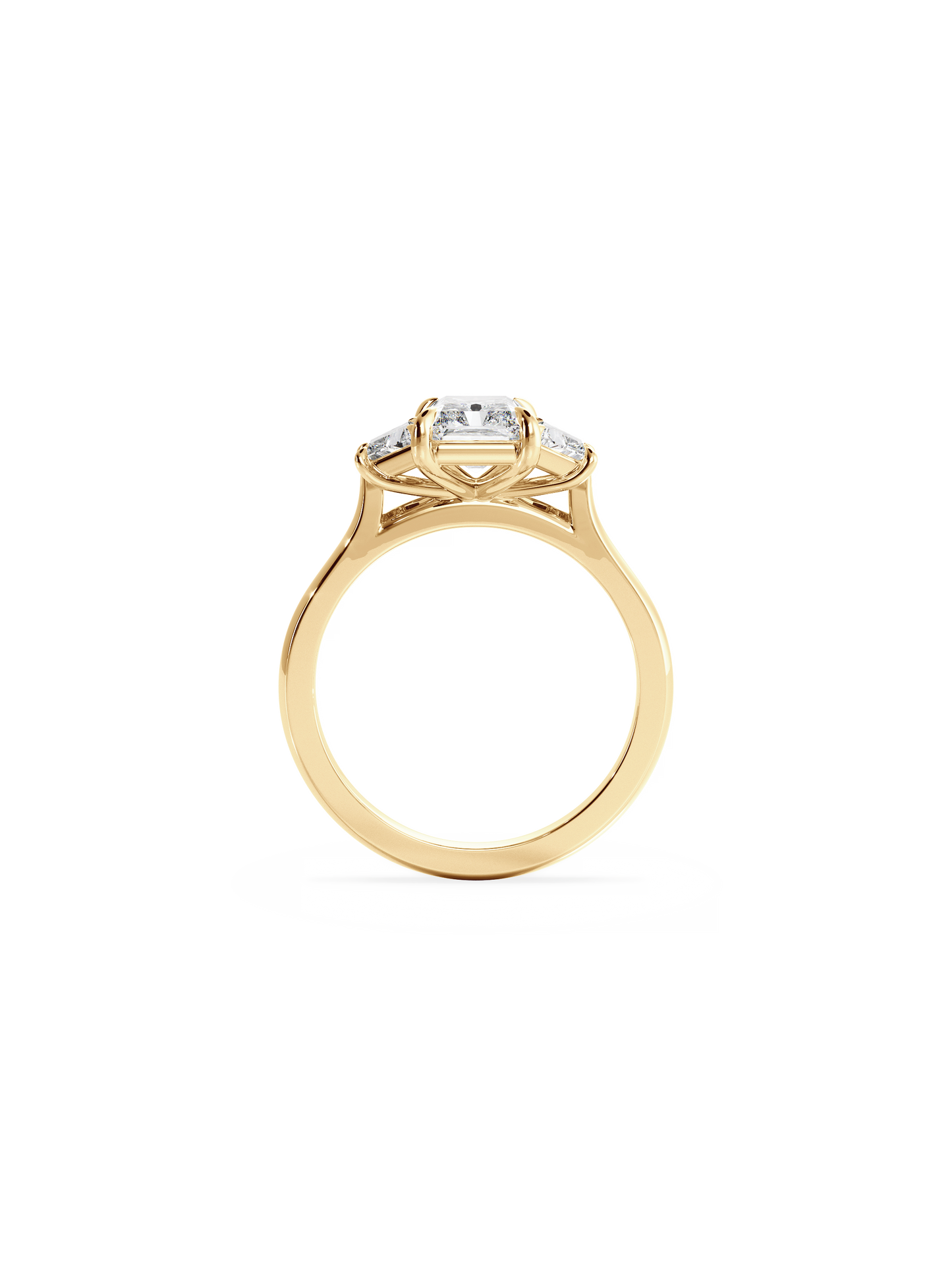 2 CT Round Three Stones Lab Grown Diamond Engagement Ring