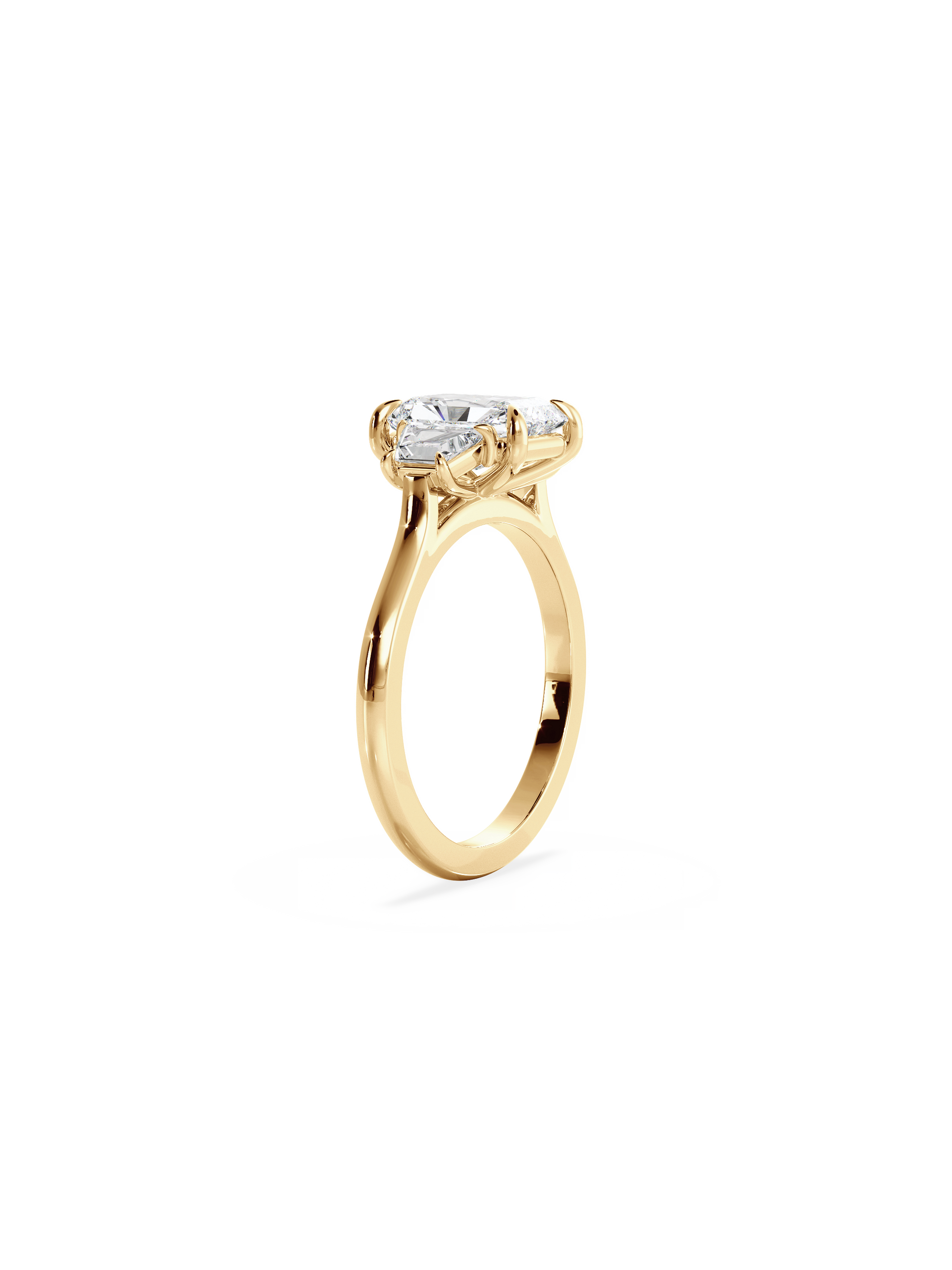 2 CT Round Three Stones Lab Grown Diamond Engagement Ring