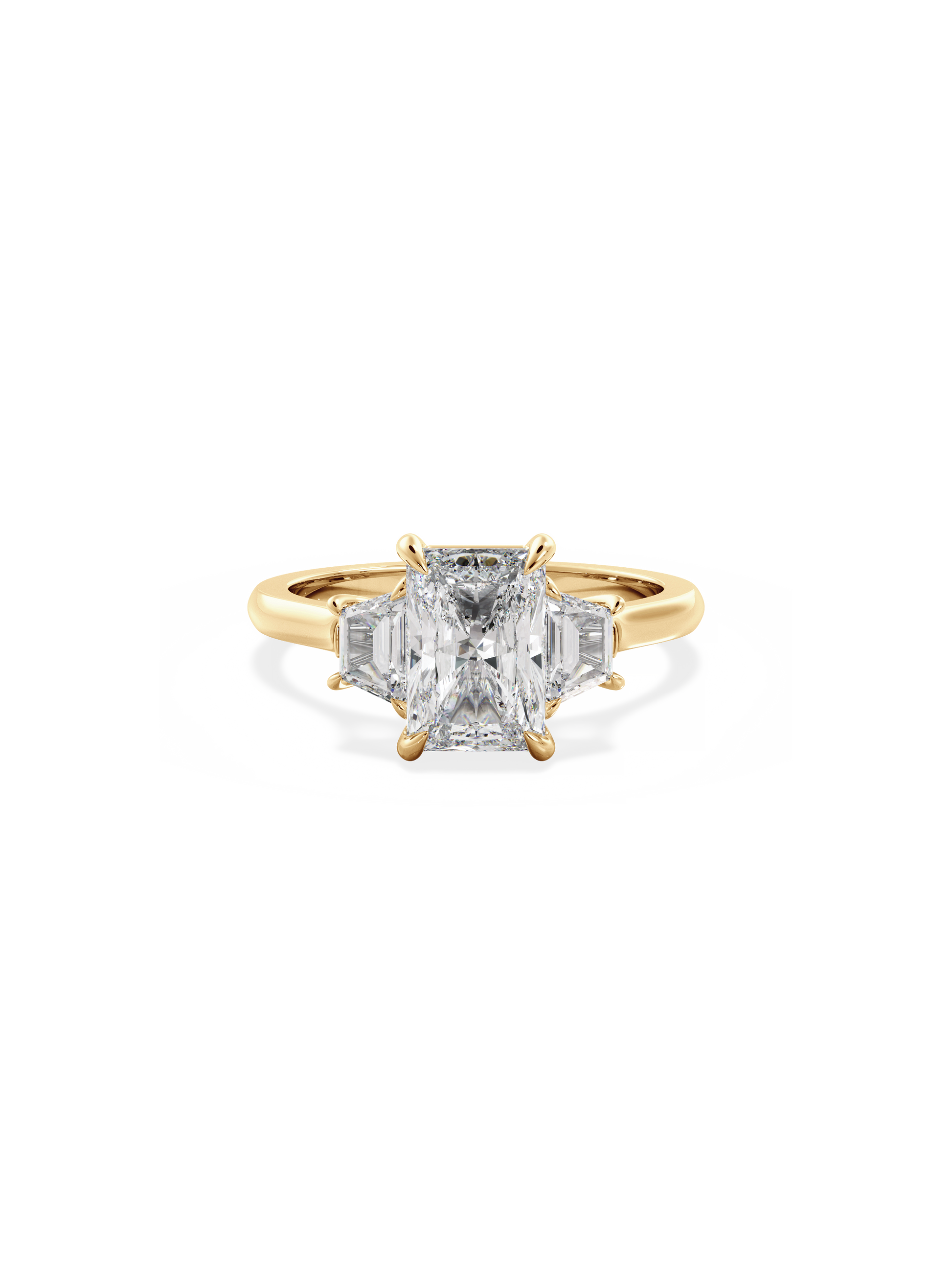 2 CT Round Three Stones Lab Grown Diamond Engagement Ring