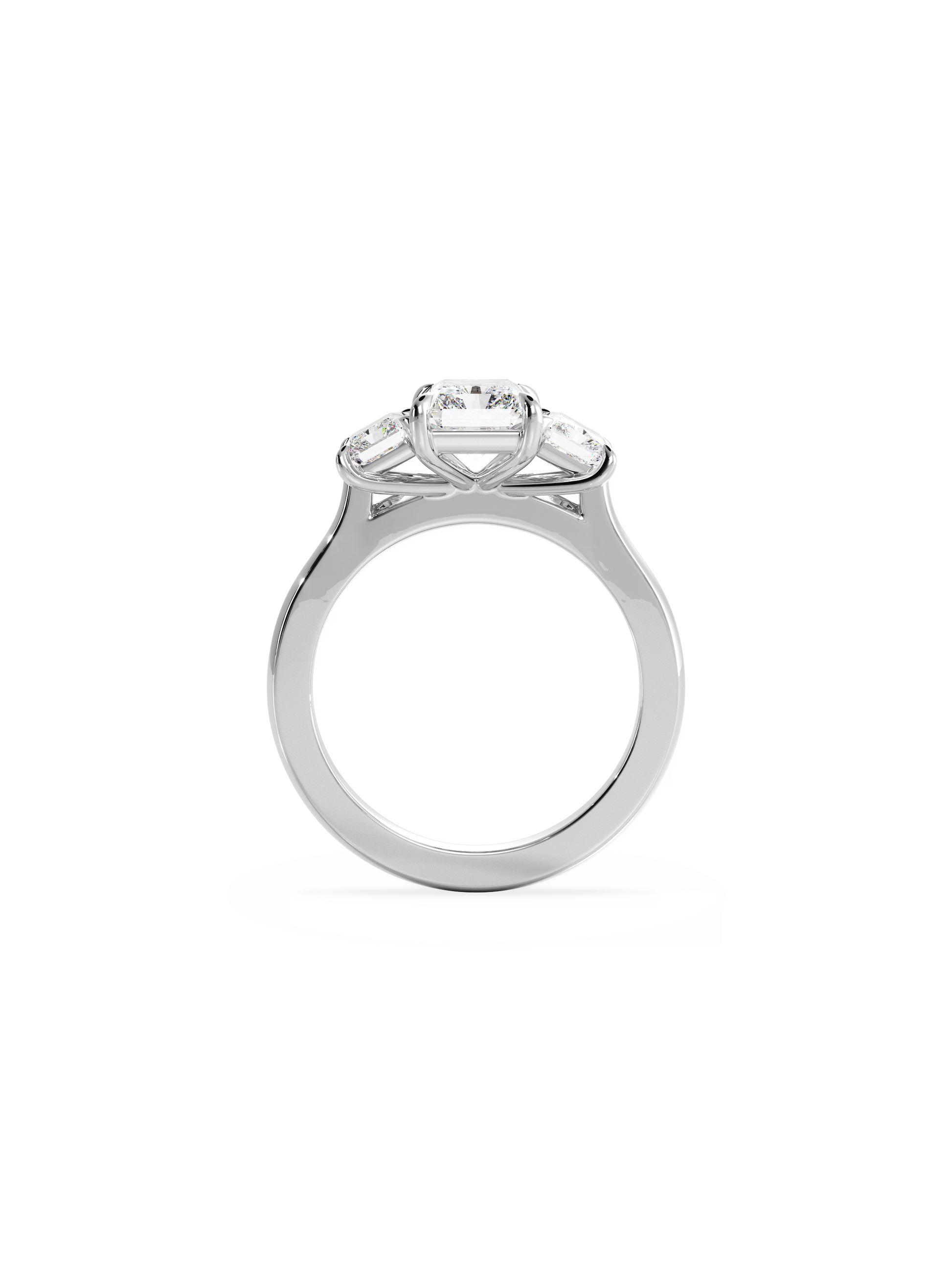 2 CT Round Three Stones Lab Grown Diamond Engagement Ring