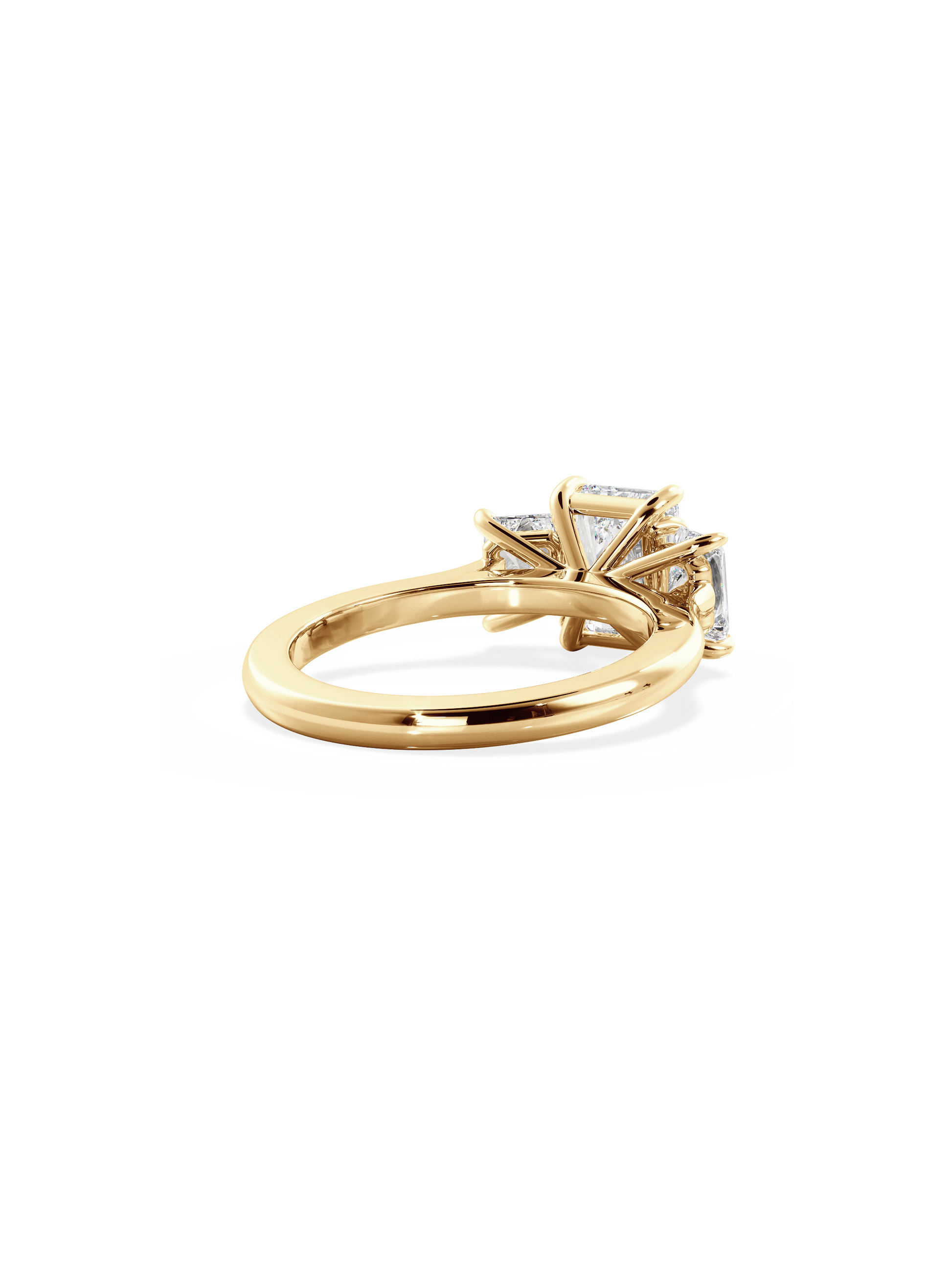 2 CT Round Three Stones Lab Grown Diamond Engagement Ring