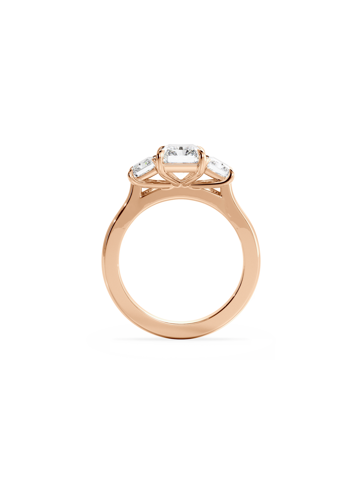 2 CT Round Three Stones Lab Grown Diamond Engagement Ring