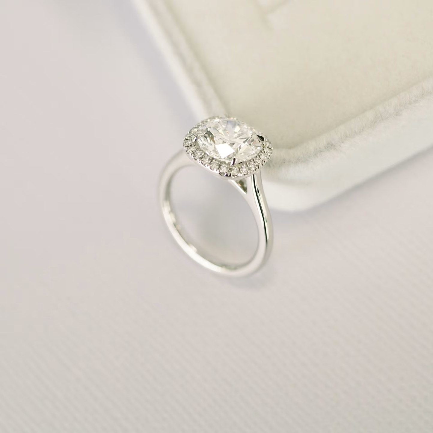 Marquise Cut Cluster Styled Lab Grown Diamond Engagement Ring