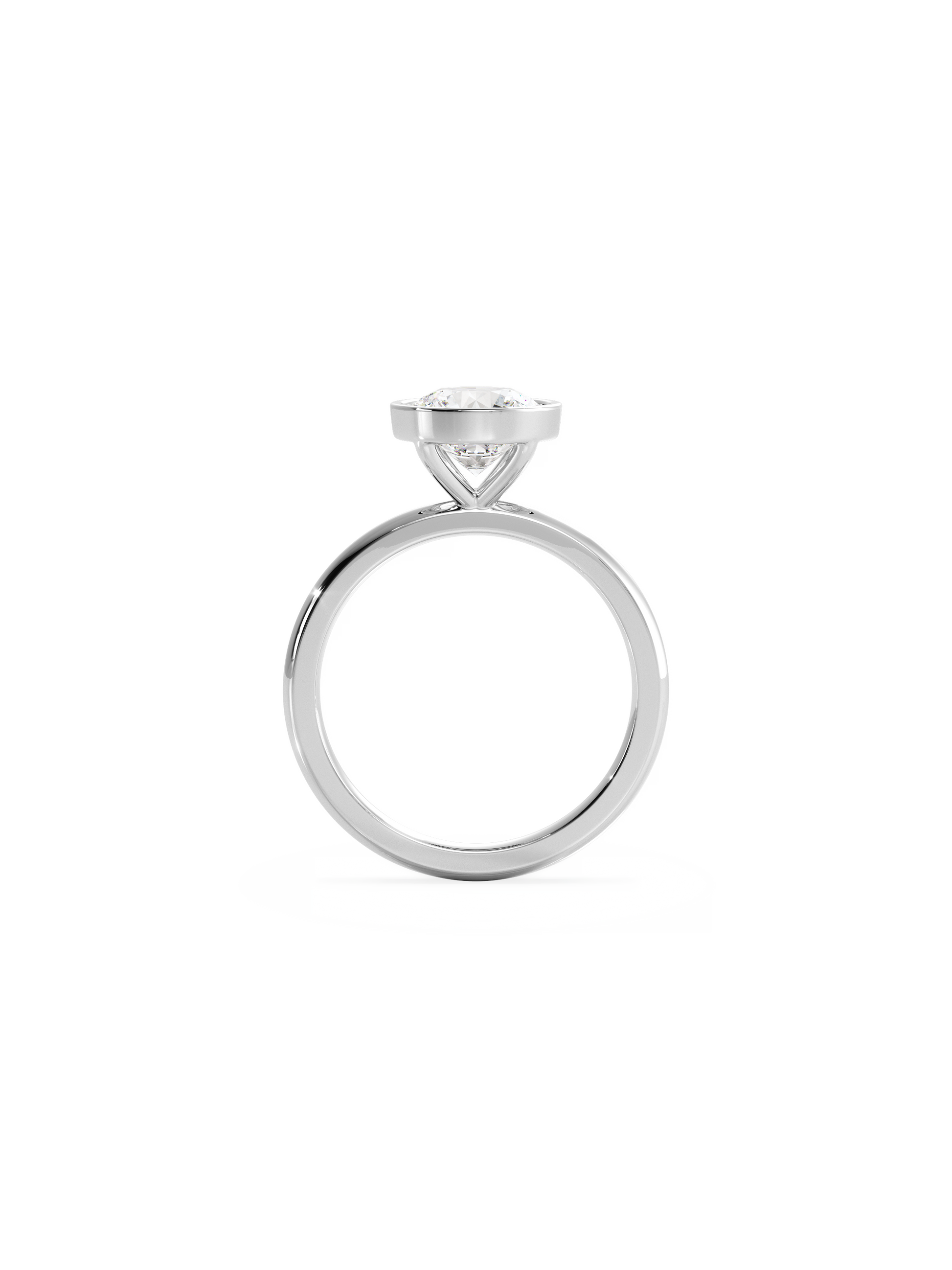 2 CT Round Three Stones Lab Grown Diamond Engagement Ring
