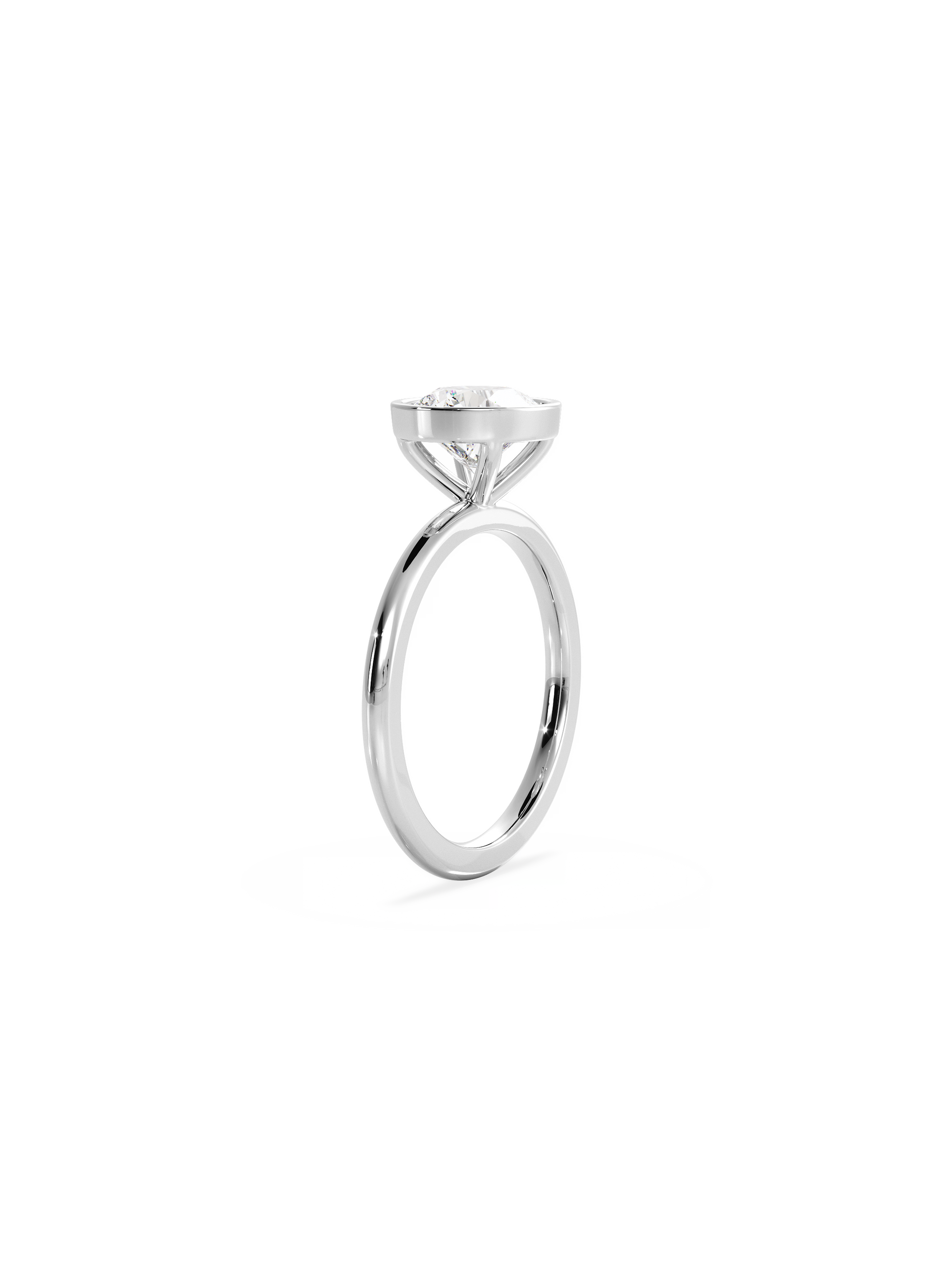 2 CT Round Three Stones Lab Grown Diamond Engagement Ring