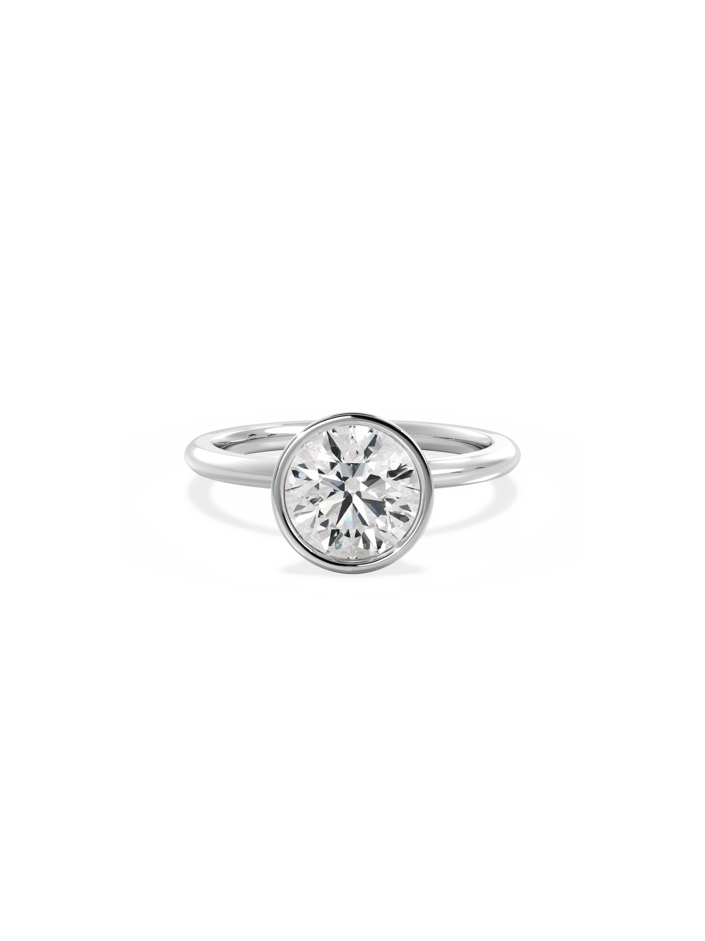 2 CT Round Three Stones Lab Grown Diamond Engagement Ring