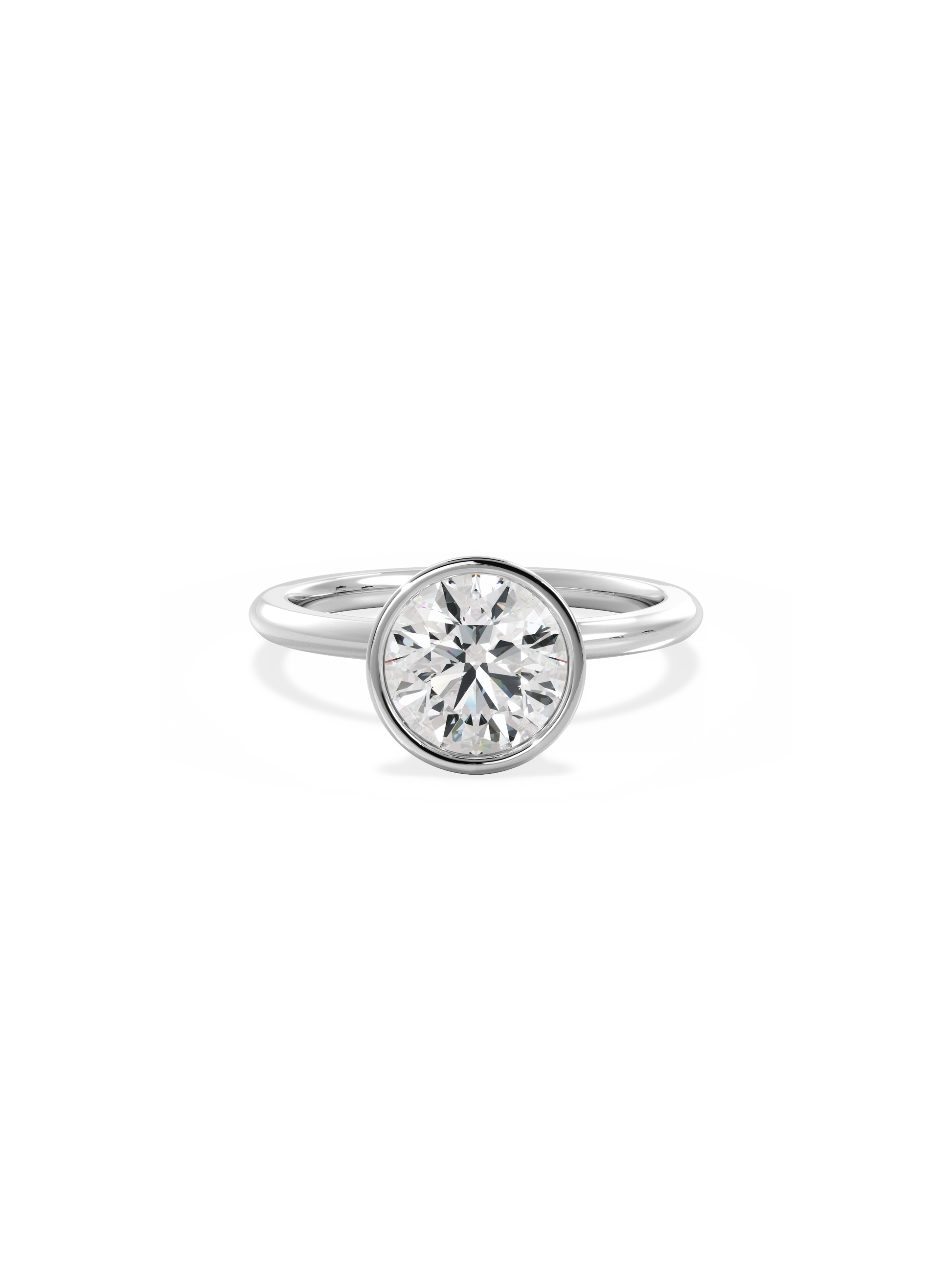 2 CT Round Three Stones Lab Grown Diamond Engagement Ring