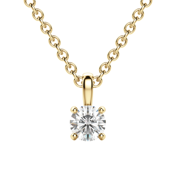 0.25 CT-0.75 CT Round Solitaire CVD F/VS Diamond Necklace 6