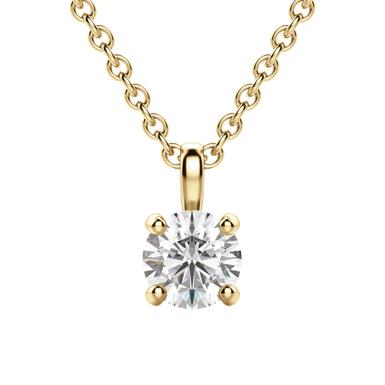 0.25 CT-0.75 CT Round Solitaire CVD F/VS Diamond Necklace 29