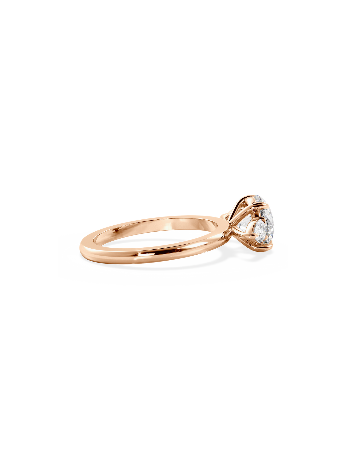 2 CT Round Three Stones Lab Grown Diamond Engagement Ring