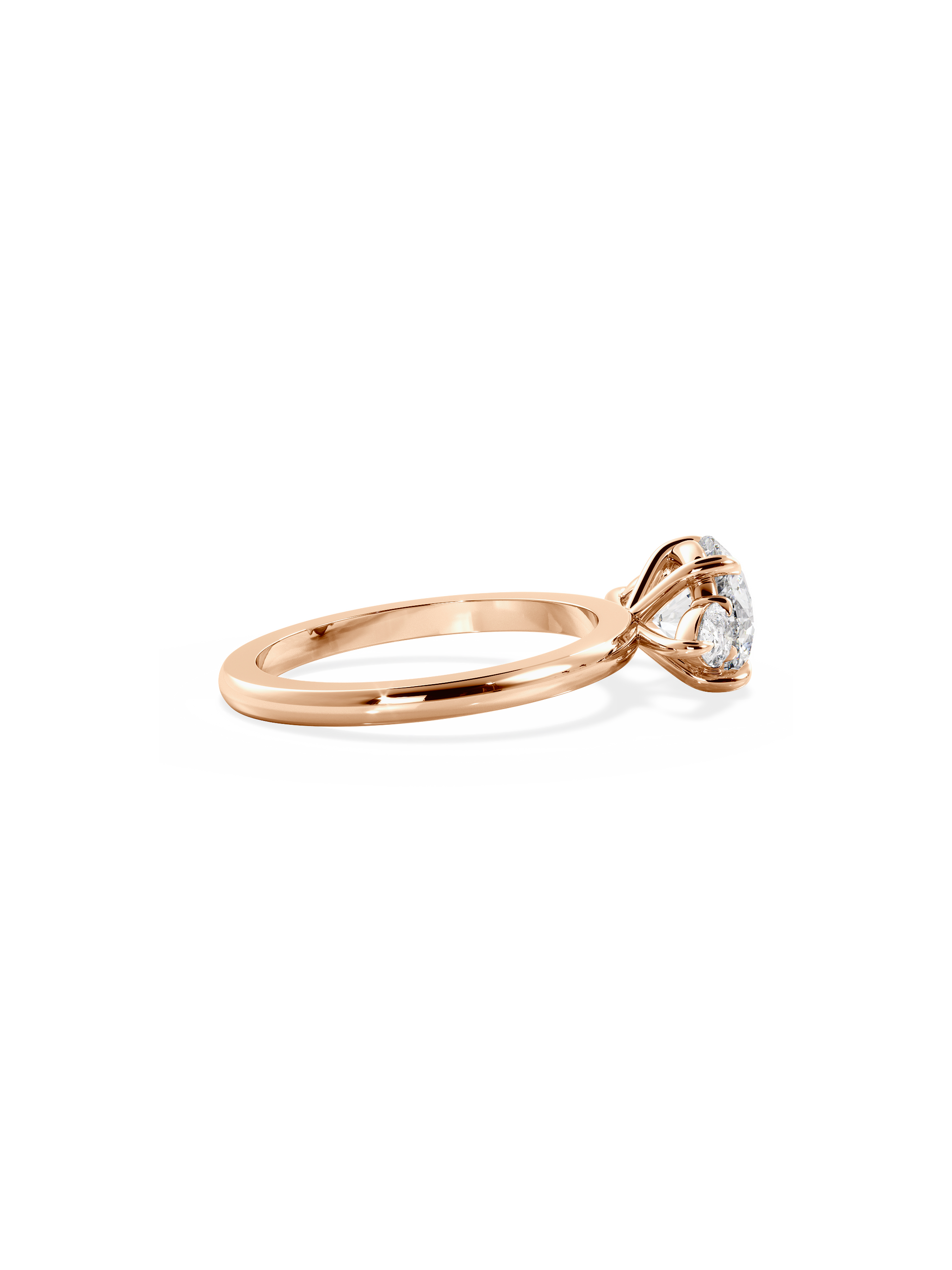 2 CT Round Three Stones Lab Grown Diamond Engagement Ring