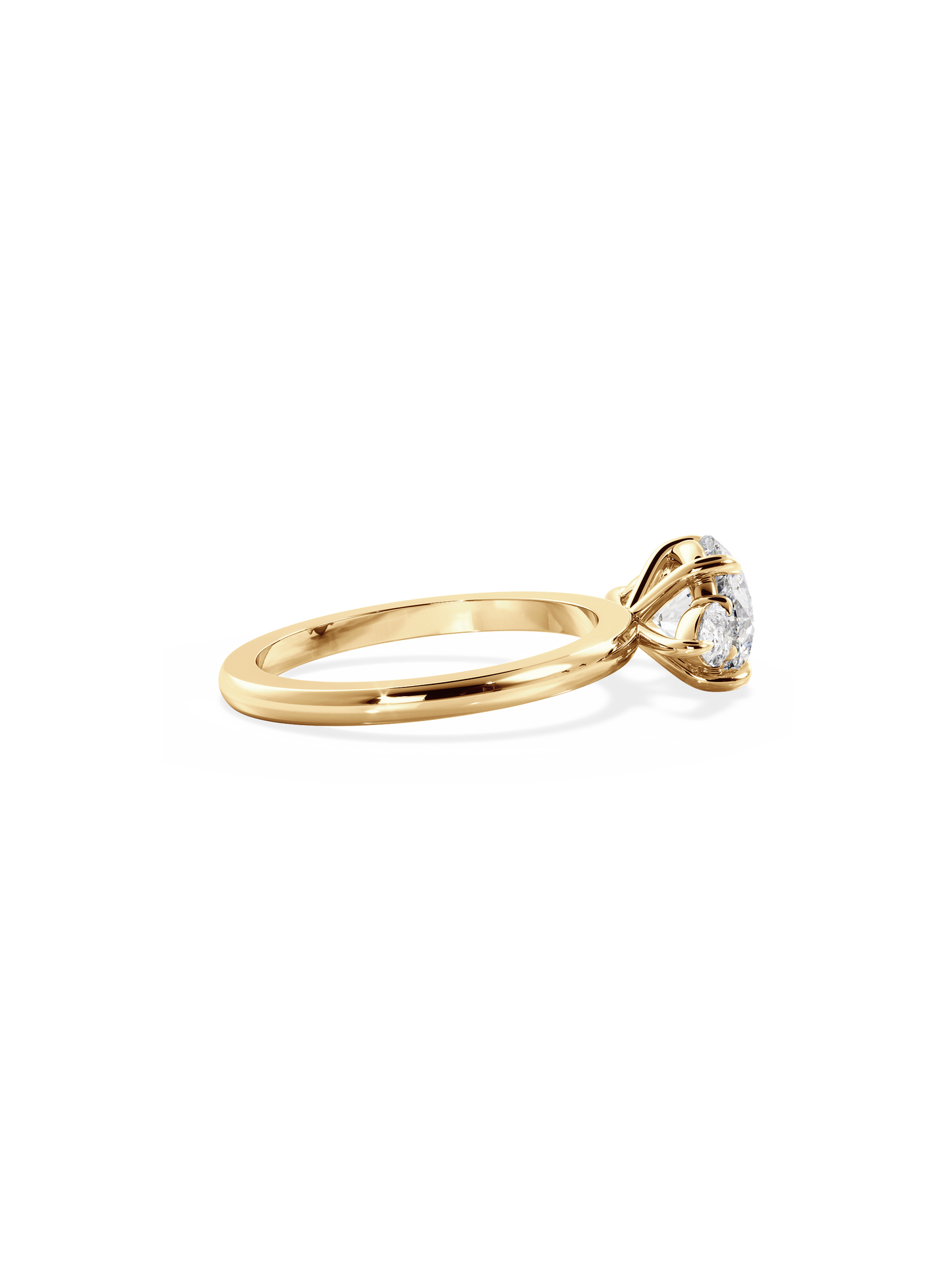 2 CT Round Three Stones Lab Grown Diamond Engagement Ring