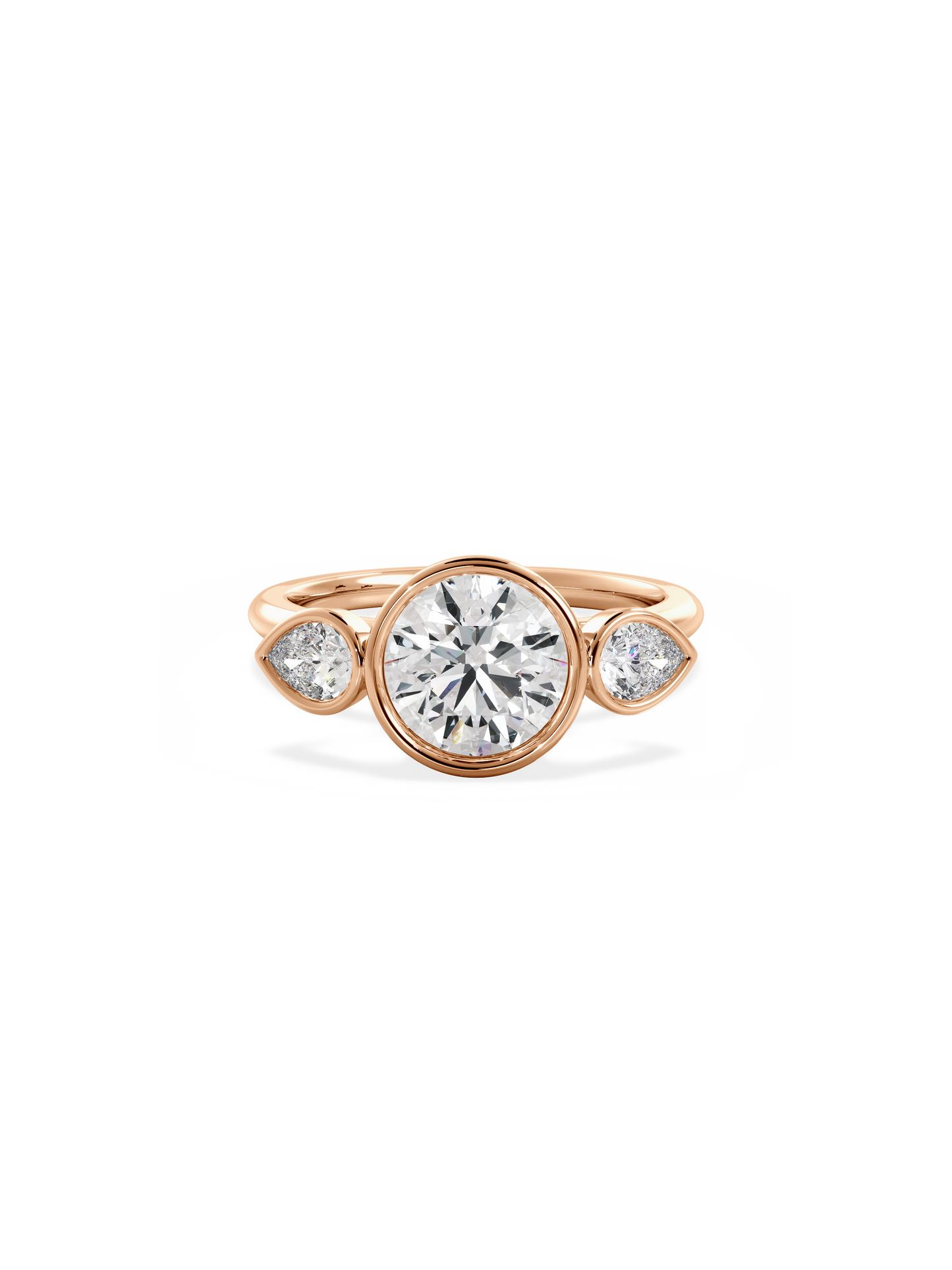 2 CT Round Three Stones Lab Grown Diamond Engagement Ring