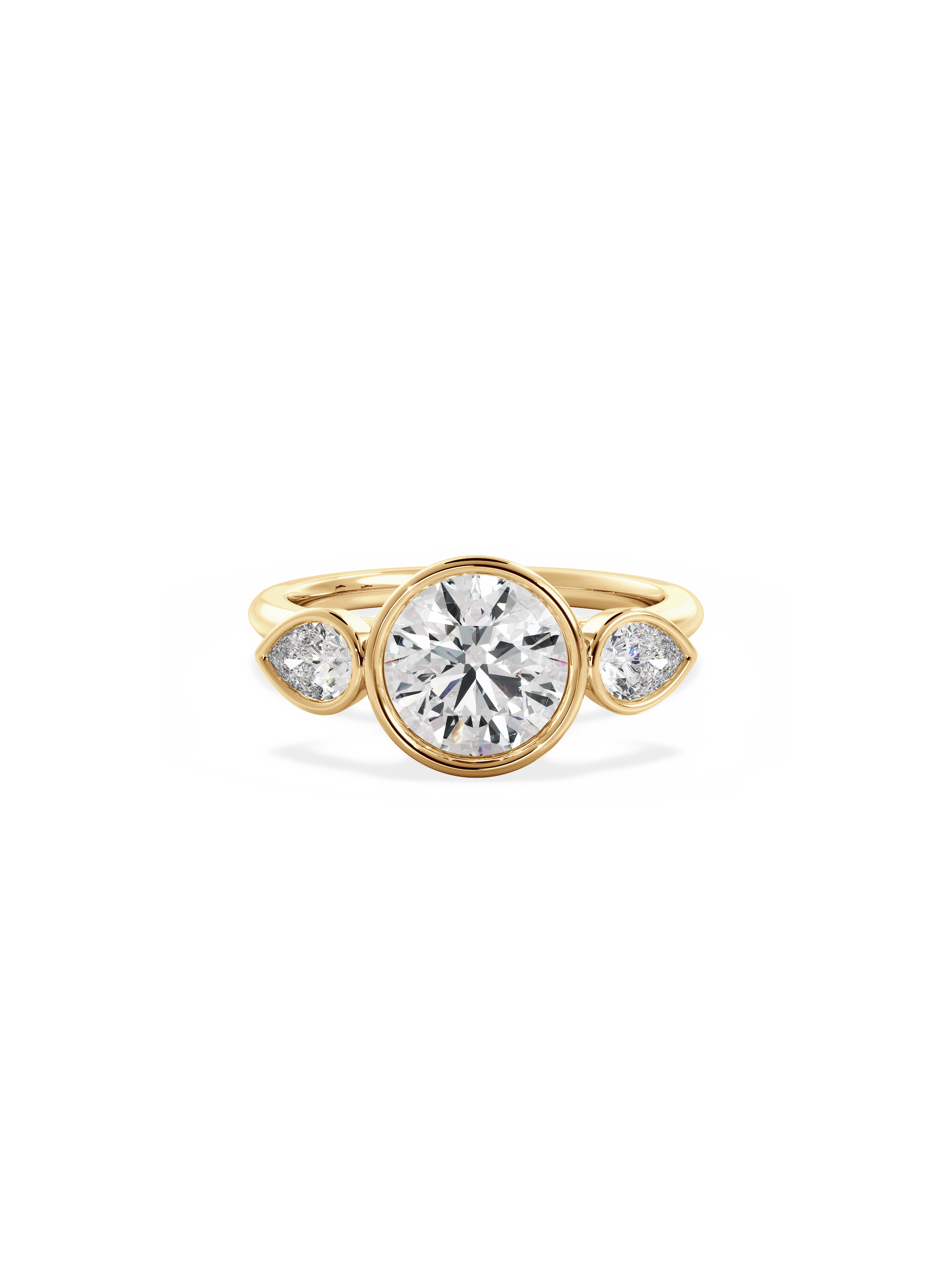 2 CT Round Three Stones Lab Grown Diamond Engagement Ring