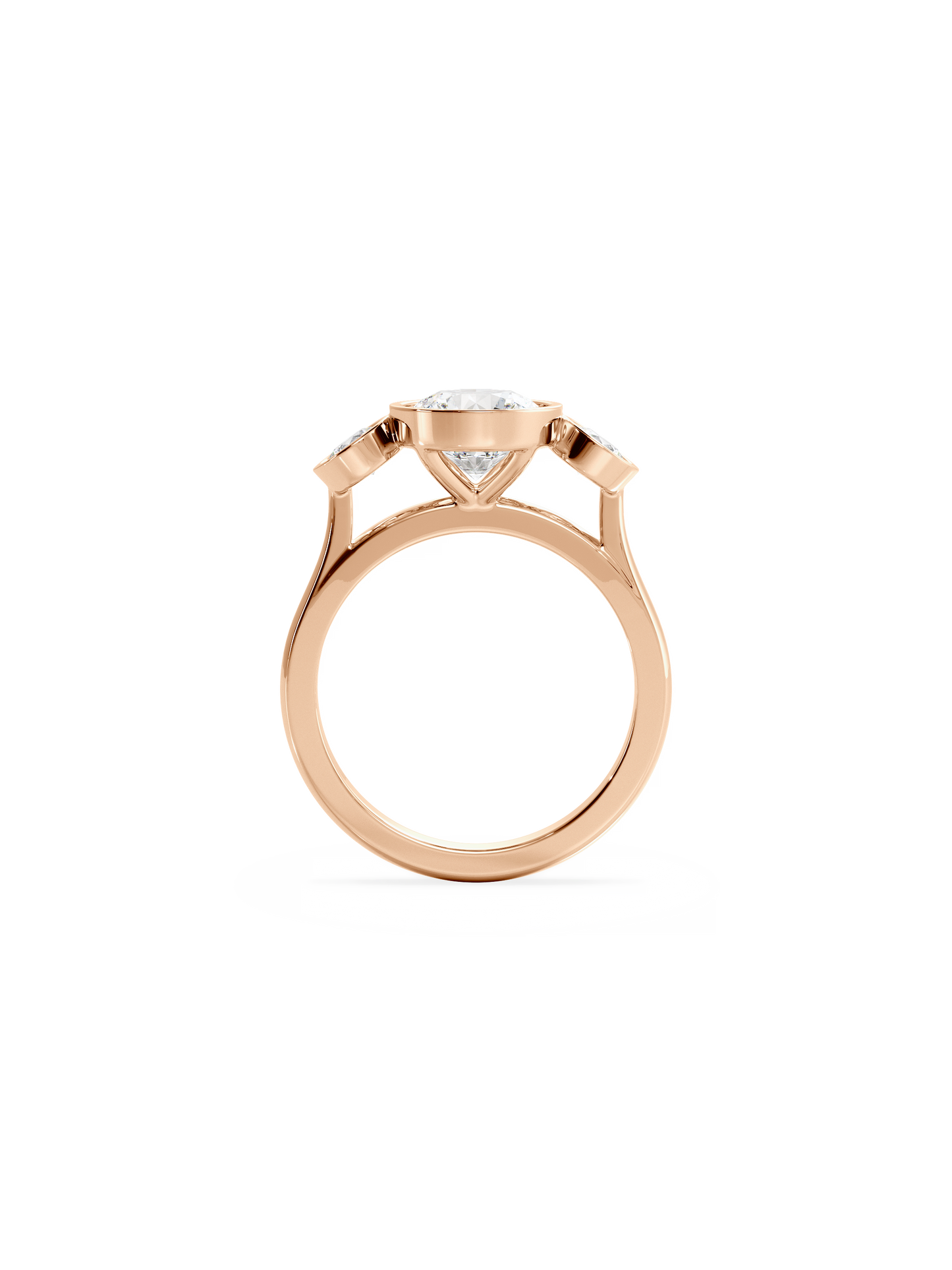 2 CT Round Three Stones Lab Grown Diamond Engagement Ring