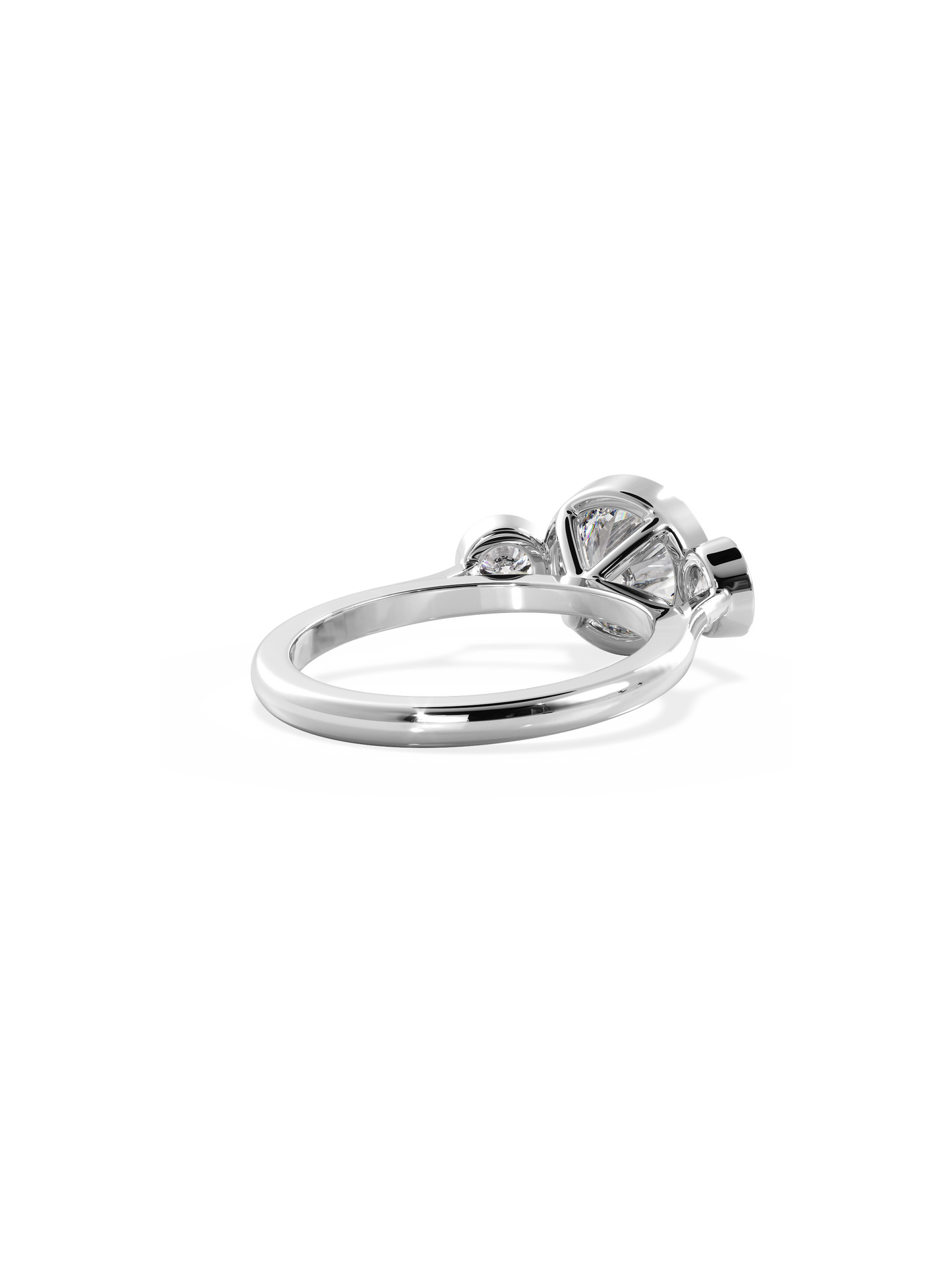 2 CT Round Three Stones Lab Grown Diamond Engagement Ring