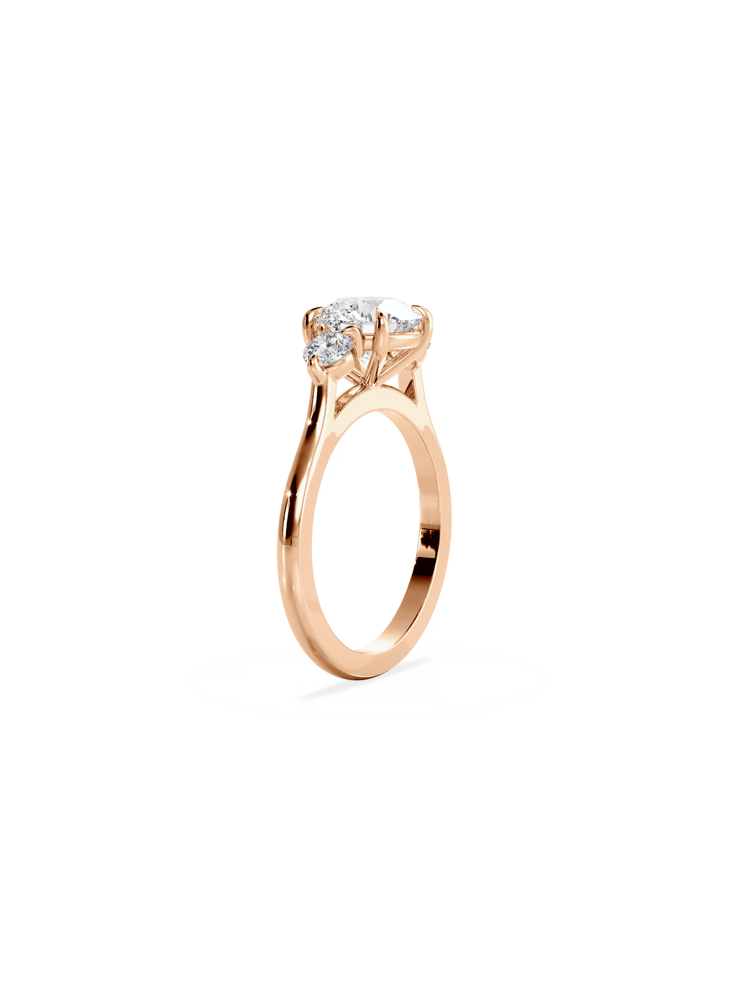 2 CT Round Three Stones Lab Grown Diamond Engagement Ring