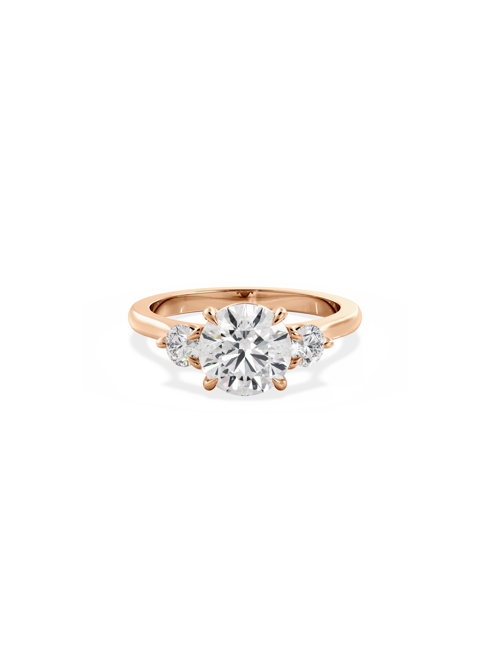 2 CT Round Three Stones Lab Grown Diamond Engagement Ring
