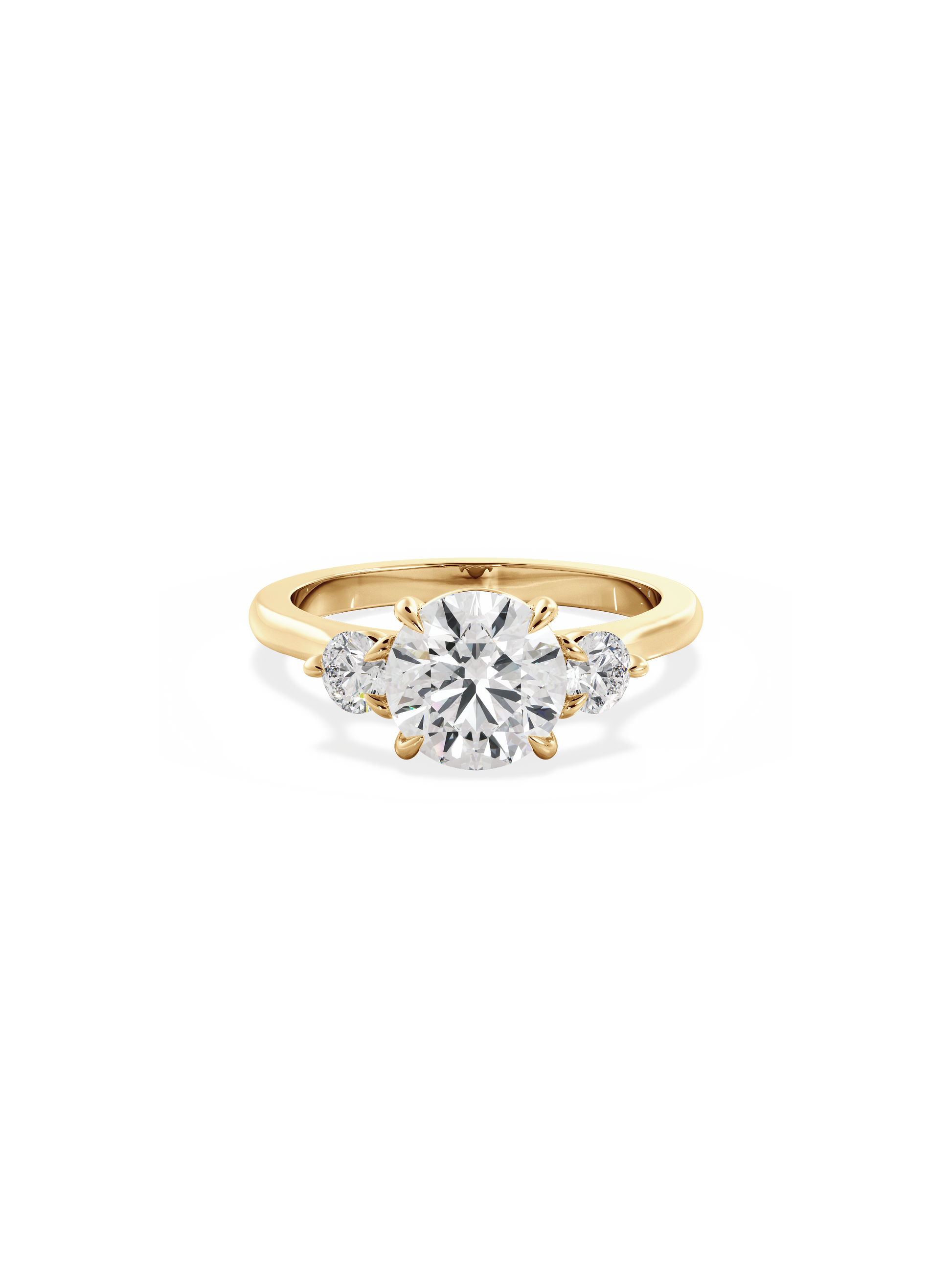 2 CT Round Three Stones Lab Grown Diamond Engagement Ring