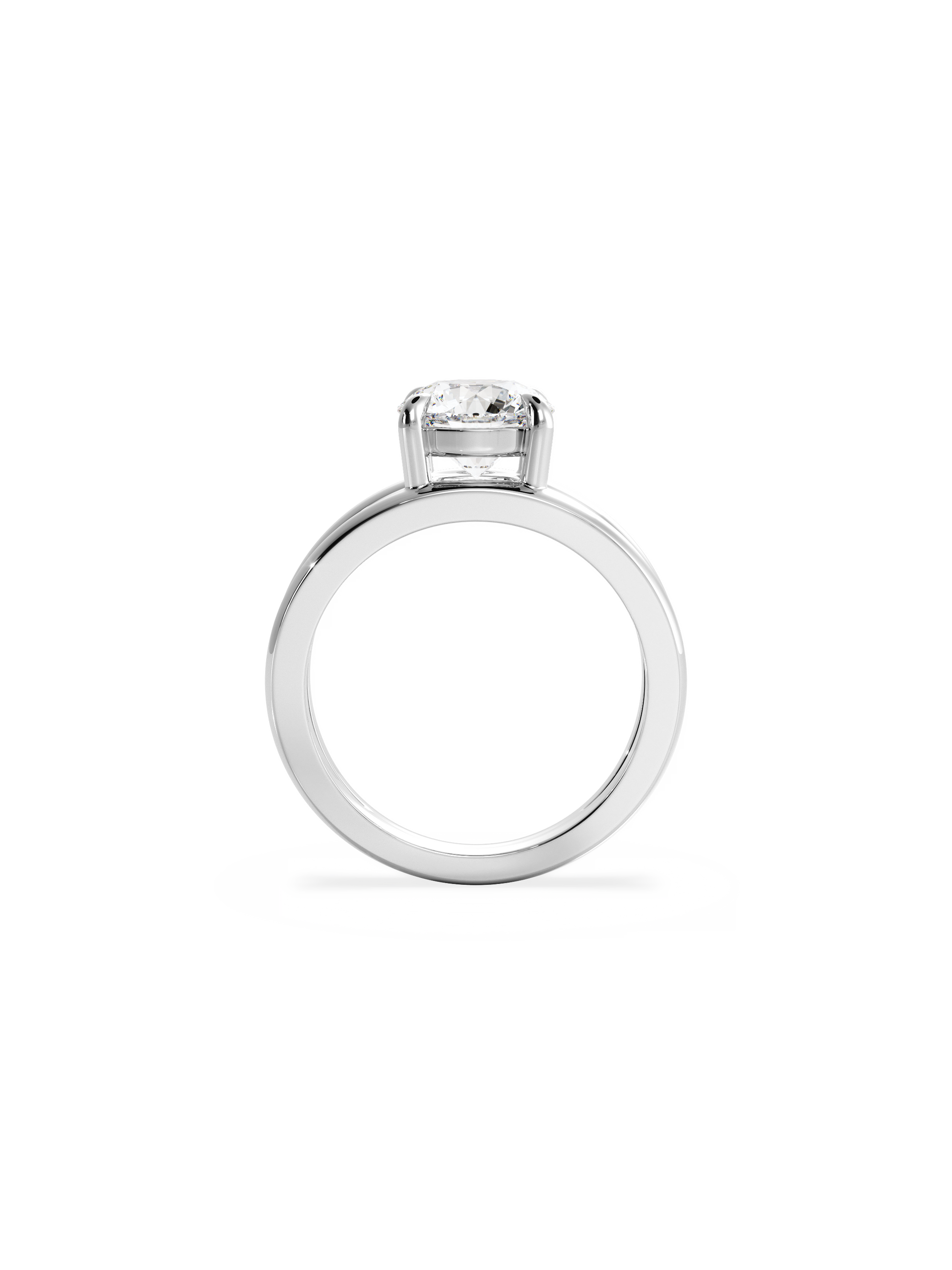 2 CT Round Three Stones Lab Grown Diamond Engagement Ring
