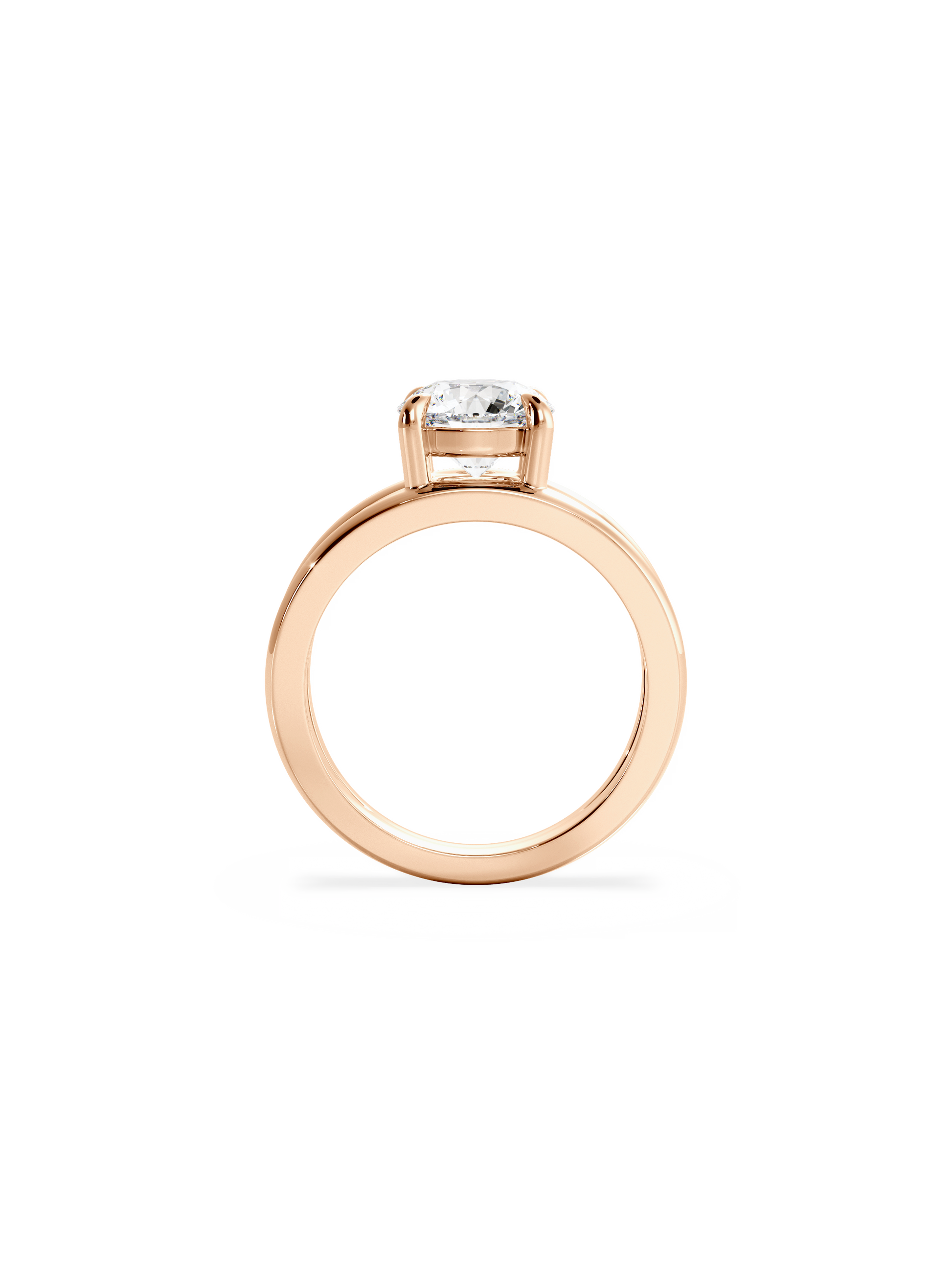 2 CT Round Three Stones Lab Grown Diamond Engagement Ring