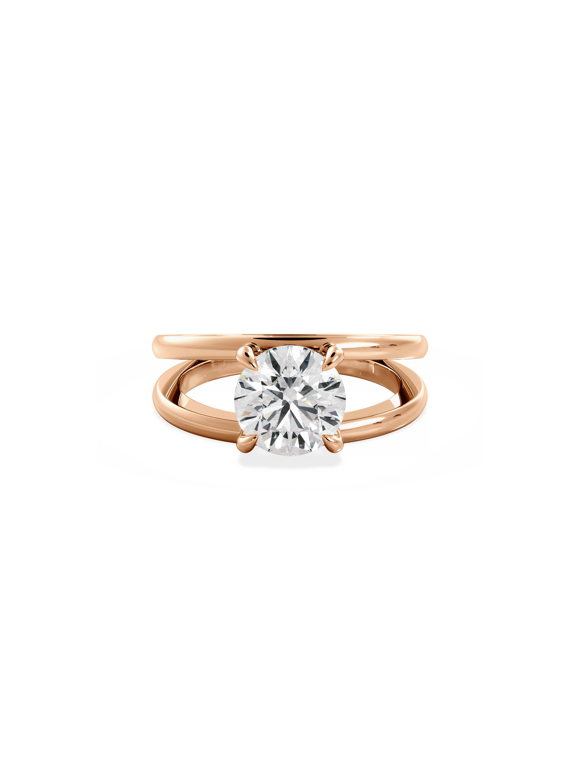 2 CT Round Three Stones Lab Grown Diamond Engagement Ring