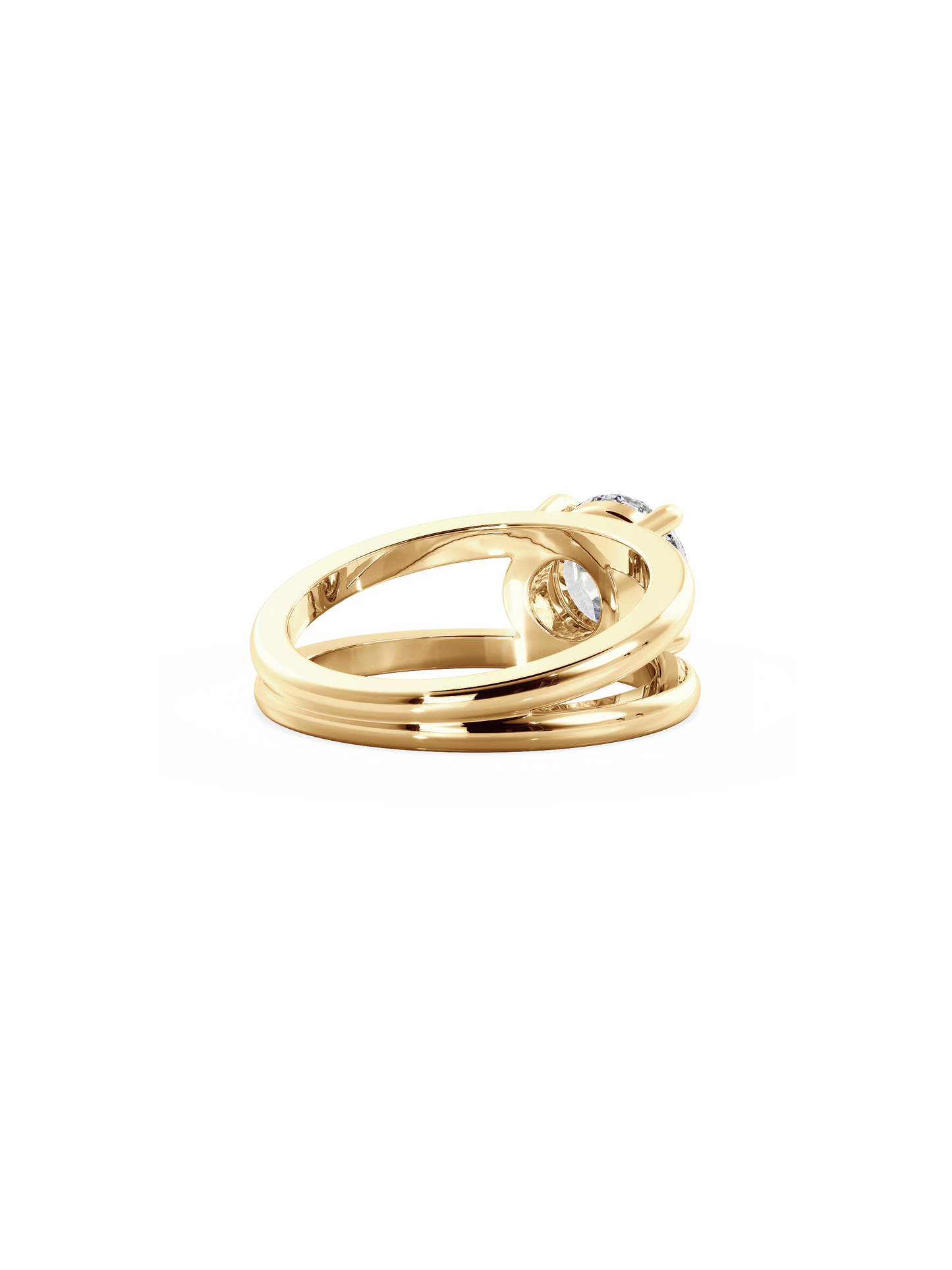2 CT Round Three Stones Lab Grown Diamond Engagement Ring