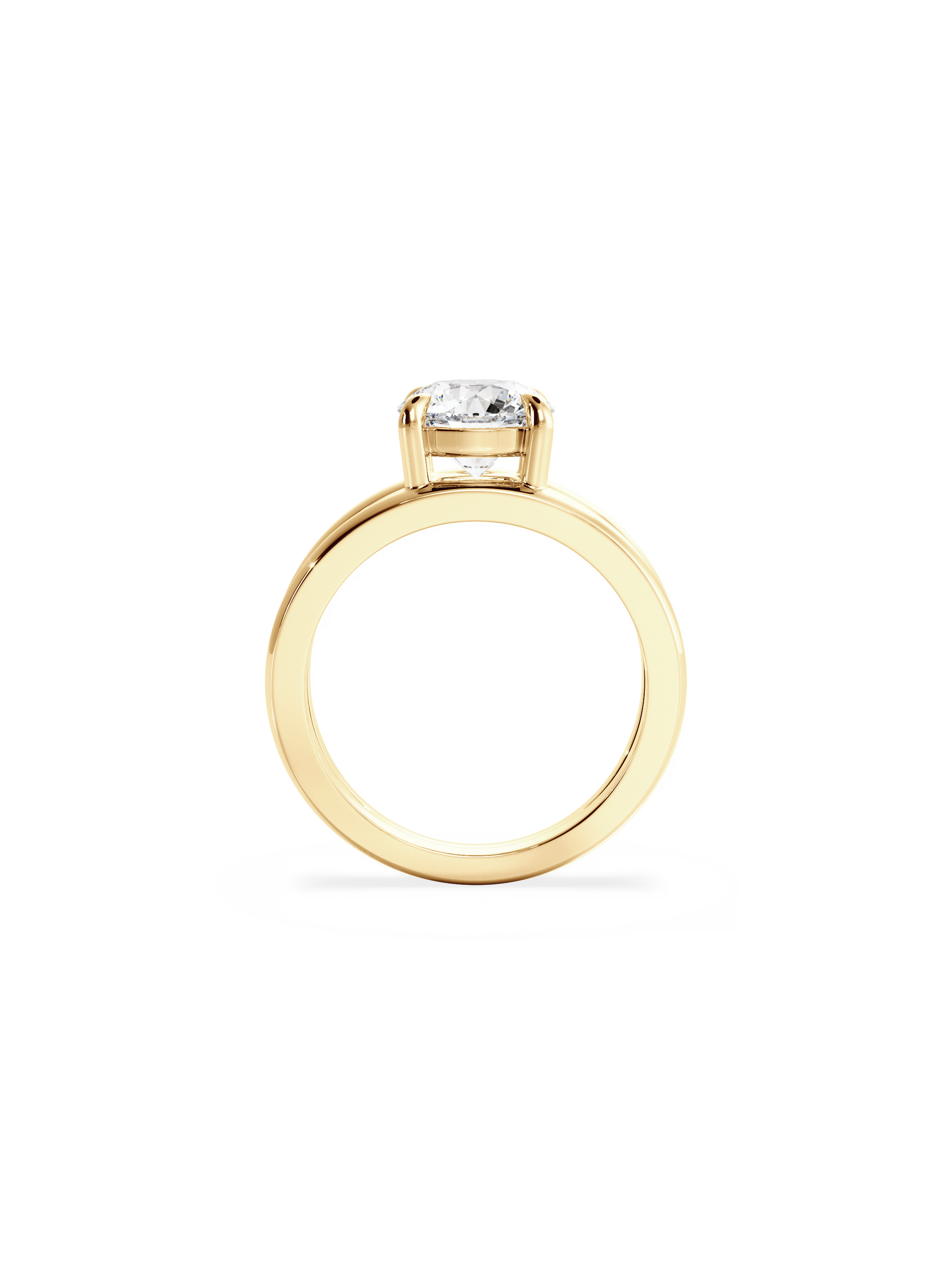 2 CT Round Three Stones Lab Grown Diamond Engagement Ring