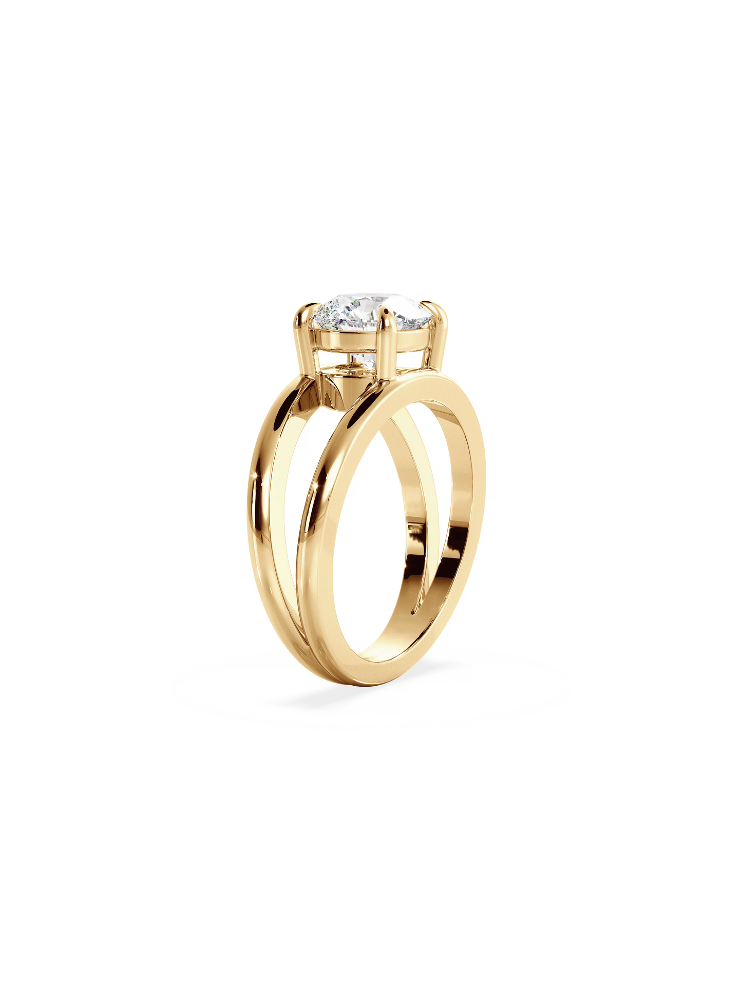 2 CT Round Three Stones Lab Grown Diamond Engagement Ring