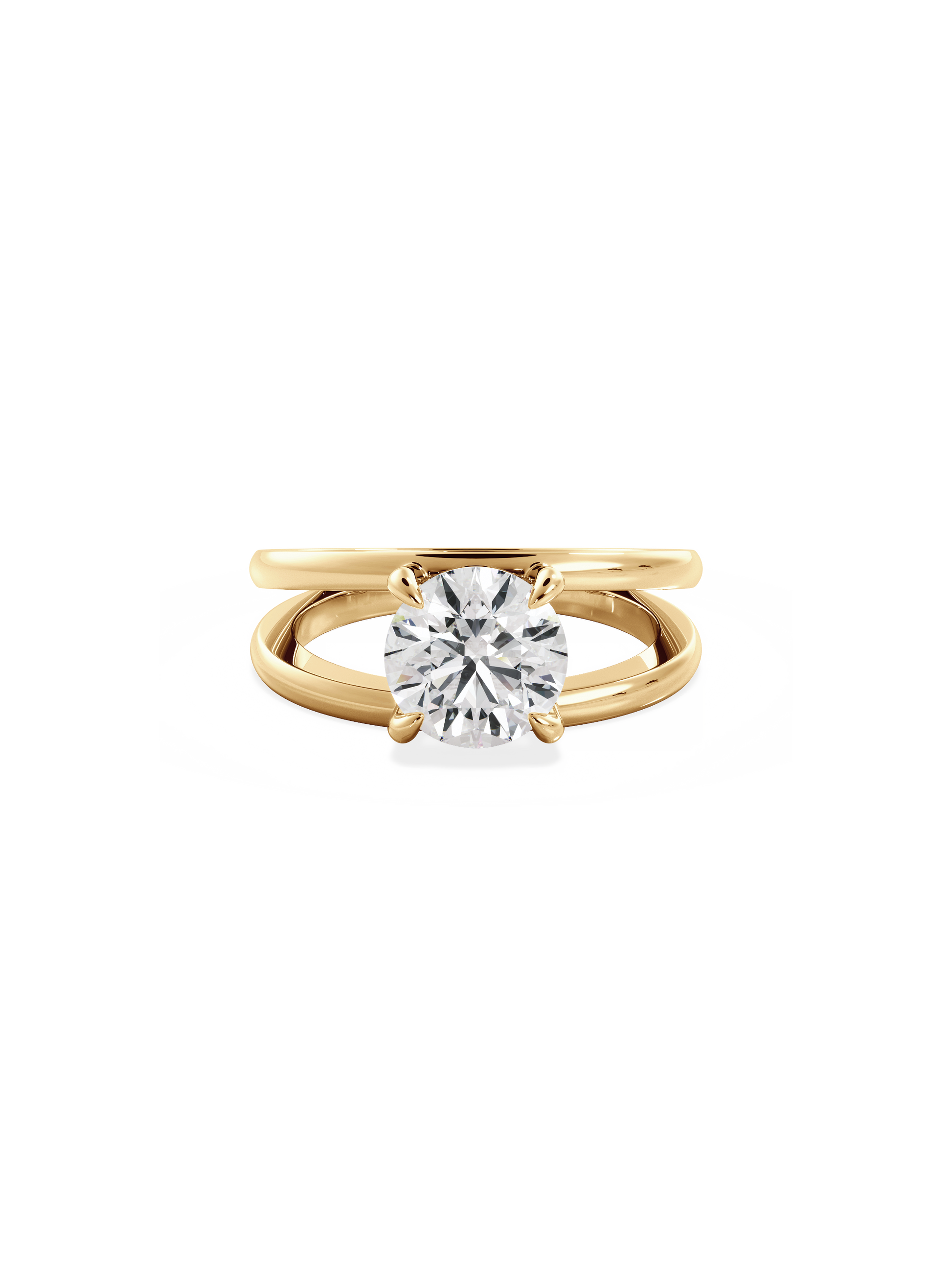 2 CT Round Three Stones Lab Grown Diamond Engagement Ring