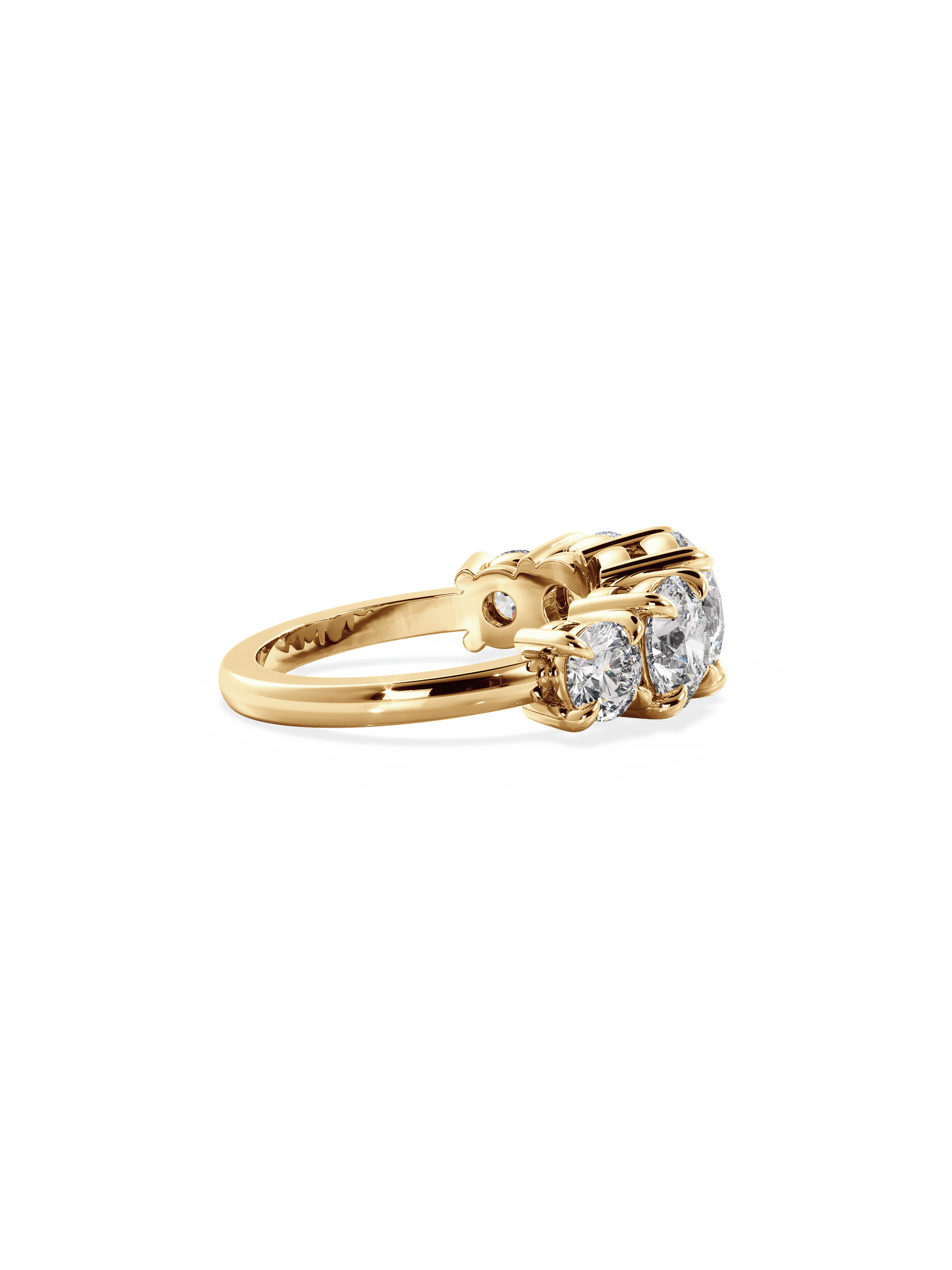 2 CT Round Three Stones Lab Grown Diamond Engagement Ring