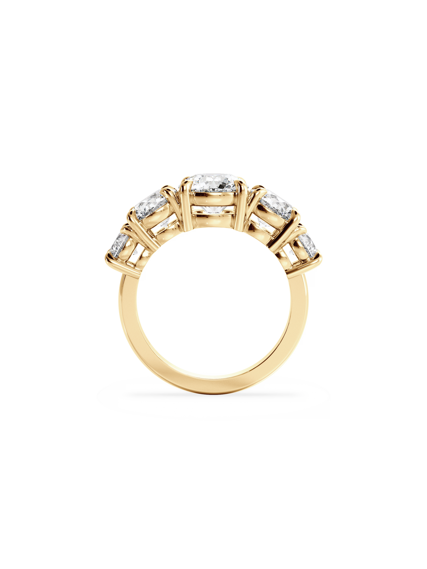 2 CT Round Three Stones Lab Grown Diamond Engagement Ring