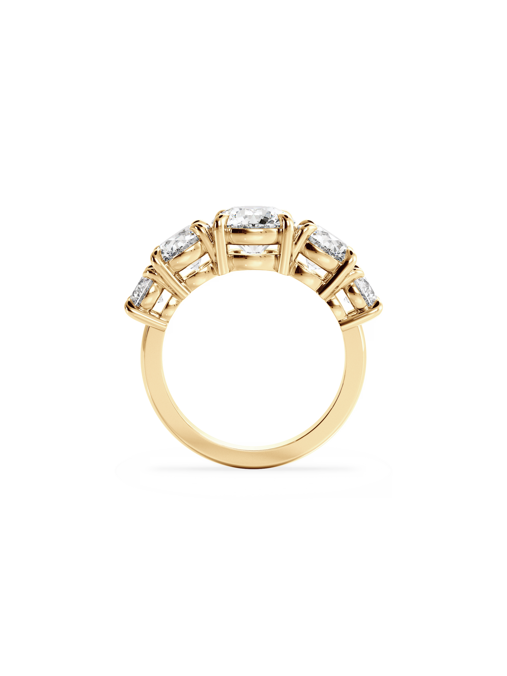 2 CT Round Three Stones Lab Grown Diamond Engagement Ring
