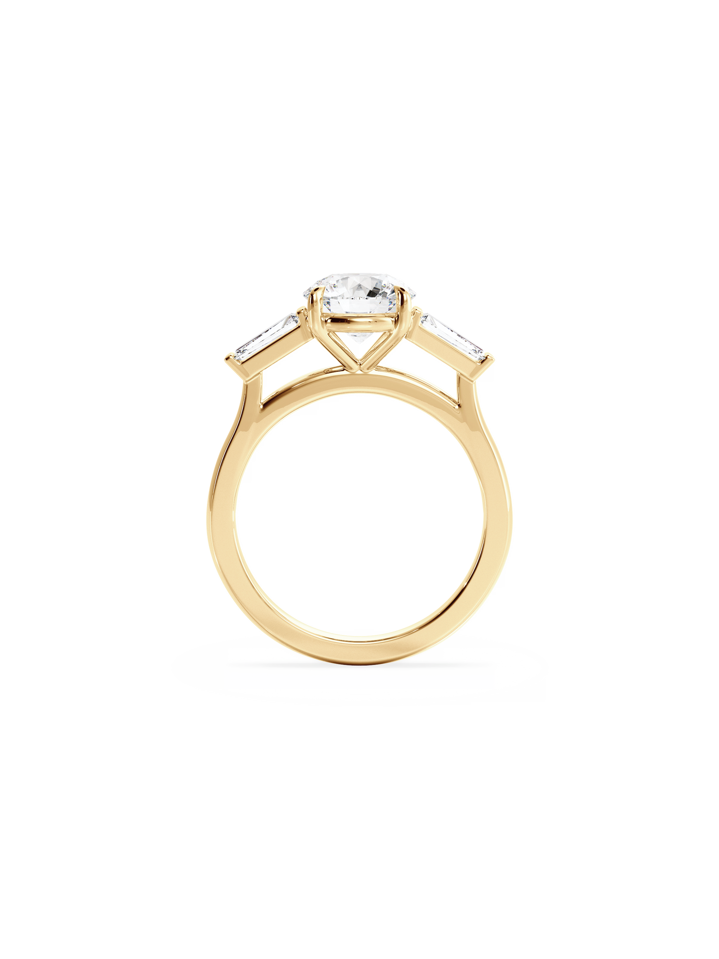 2 CT Round Three Stones Lab Grown Diamond Engagement Ring